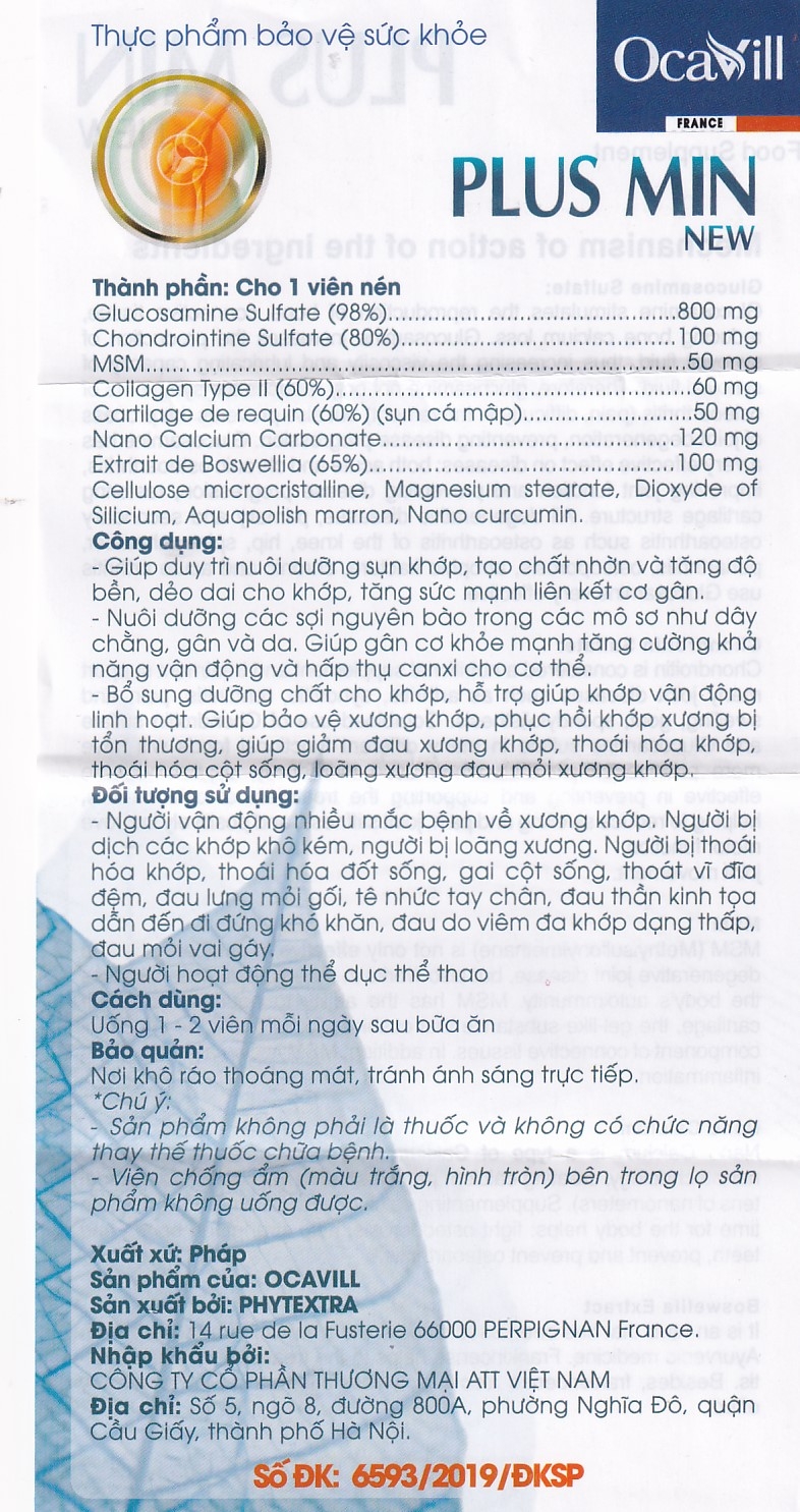 Hình ảnh Viên uống Plus Min New Phytextra hỗ trợ xương khớp khỏe mạnh, giảm đau do viêm khớp (100 viên)