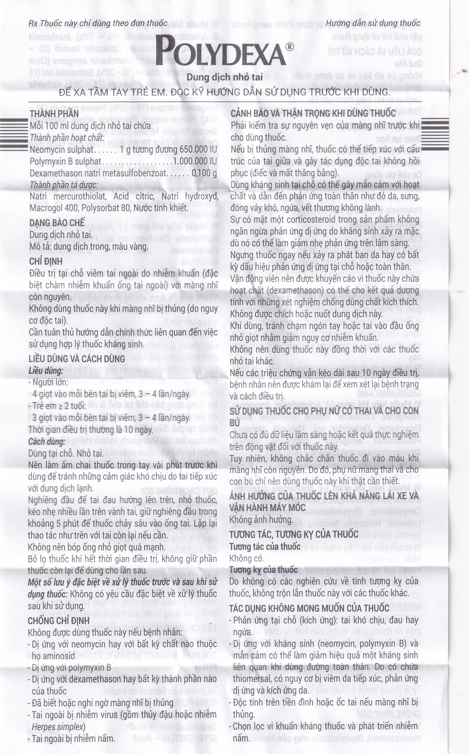 Hình ảnh Thuốc Polydexa Bouchara điều trị viêm tai ngoài (10.5ml)