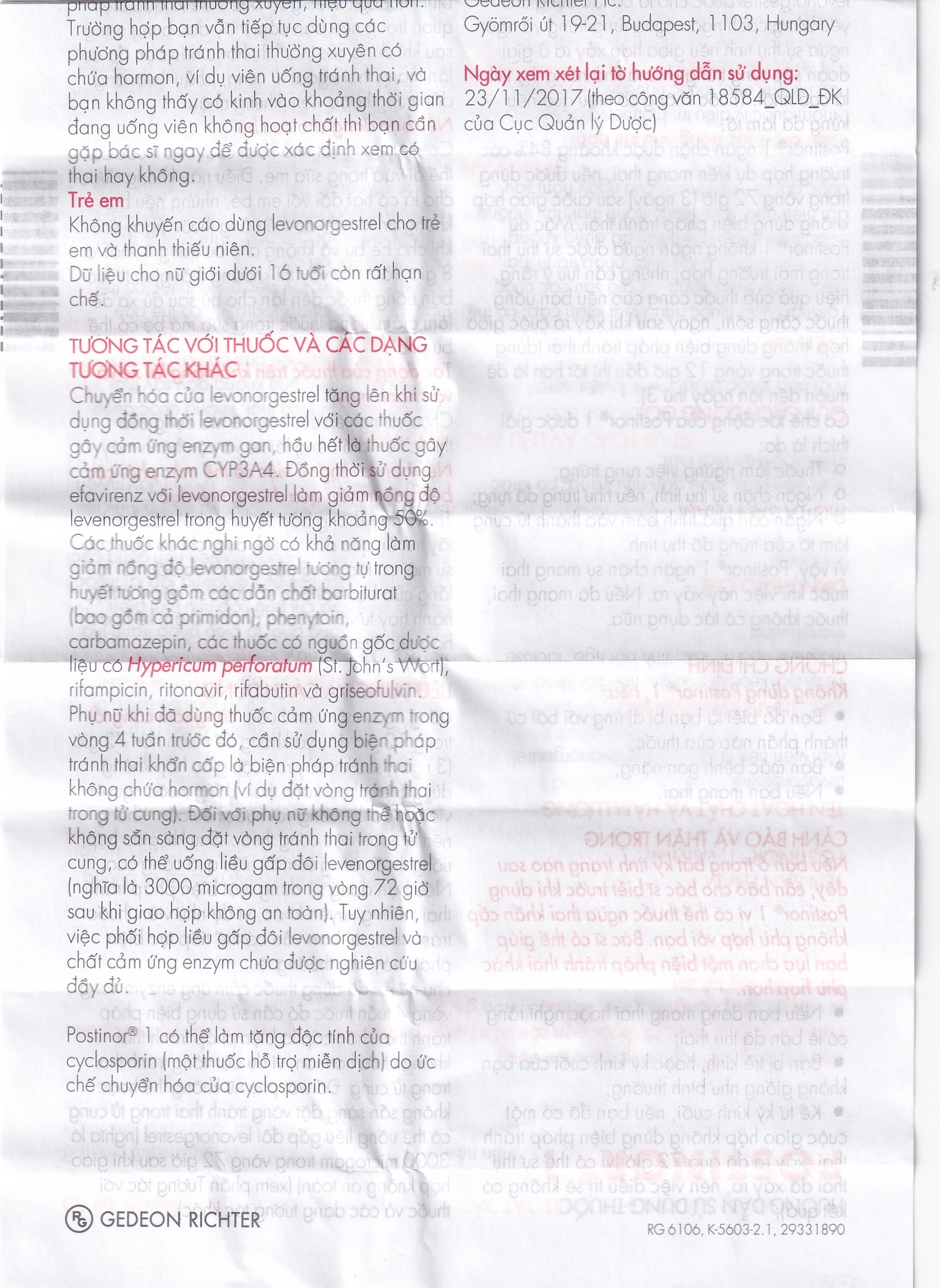 Hình ảnh Thuốc Postinor 1 Gedeon dùng tránh thai khẩn cấp trong vòng 72 giờ sau giao hợp (1 viên)
