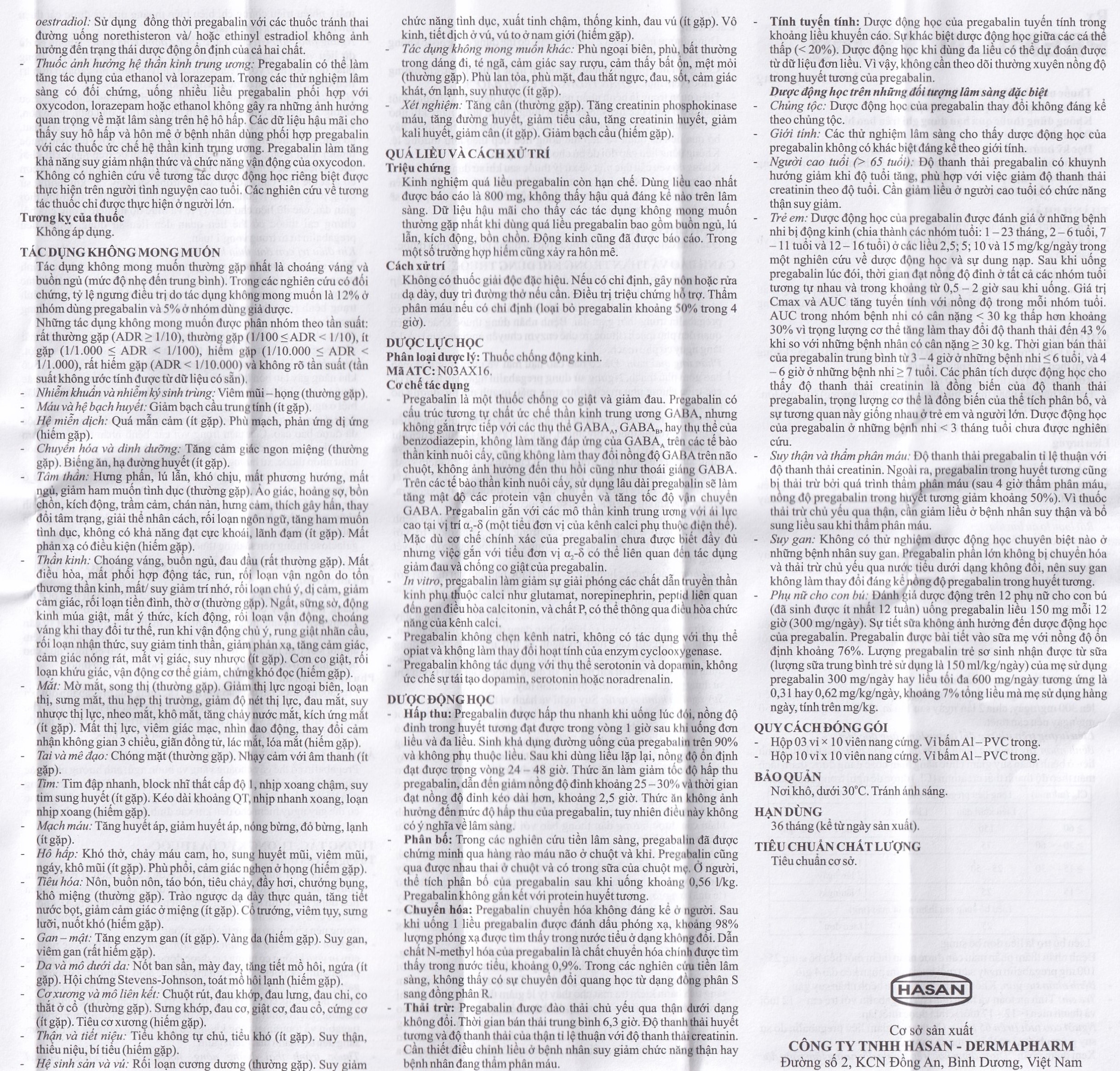 Hình ảnh Thuốc Premilin 75mg Hasan điều trị động kinh cục bộ (3 vỉ x 10 viên)