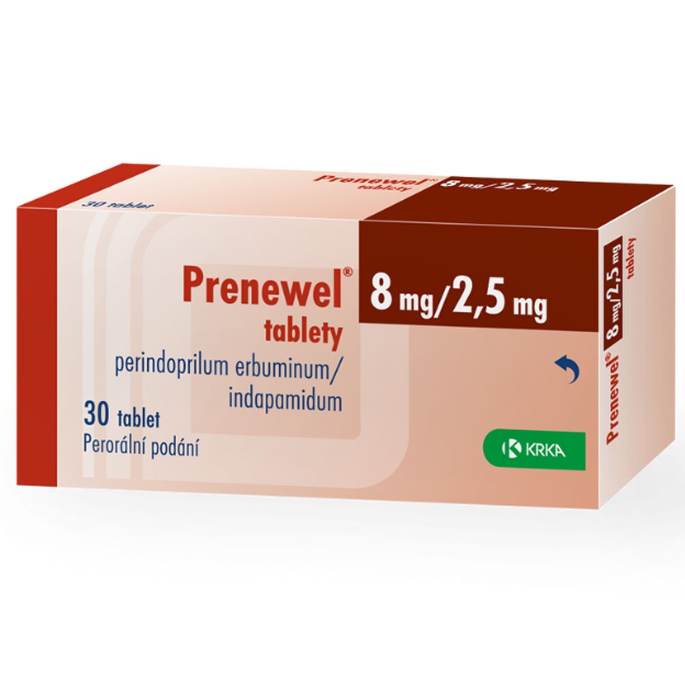 Hình ảnh Thuốc Prenewel Tablety 8mg/2,5mg Krka điều trị tăng huyết áp (3 vỉ x 10 viên)