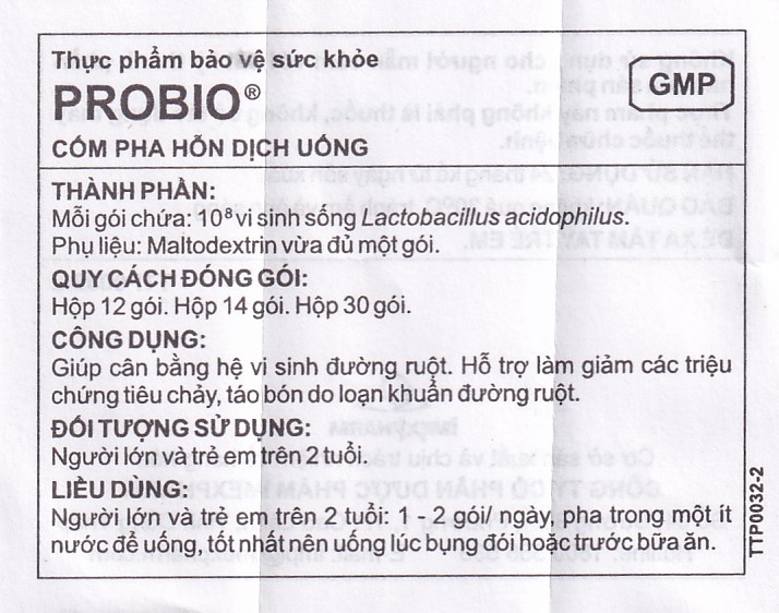 Hình ảnh Cốm pha hỗn dịch uống Probio Imexpharm cân bằng hệ vi sinh đường ruột (14 gói)
