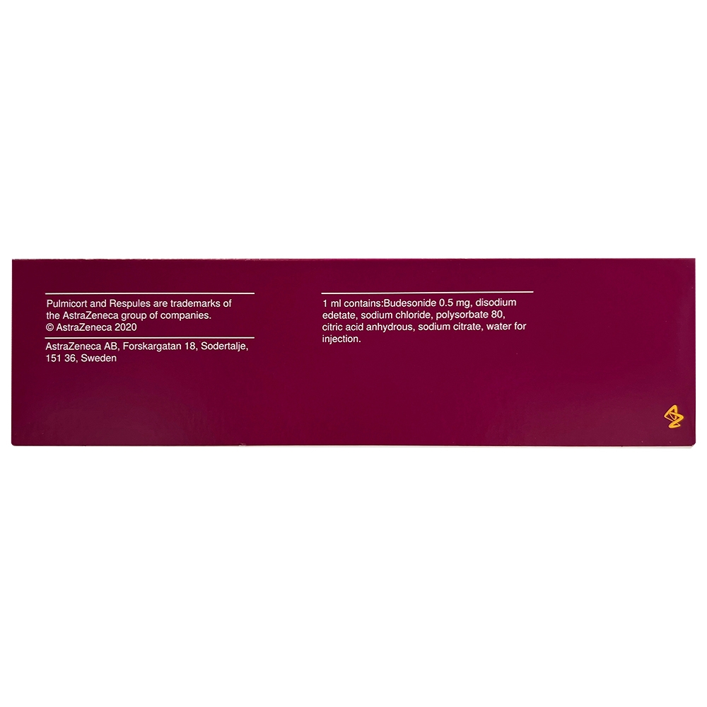 Hình ảnh Thuốc khí dung Pulmicort Respules 1mg/2ml AstraZeneca điều trị hen suyễn (4 vỉ x 5 ống x 2ml)