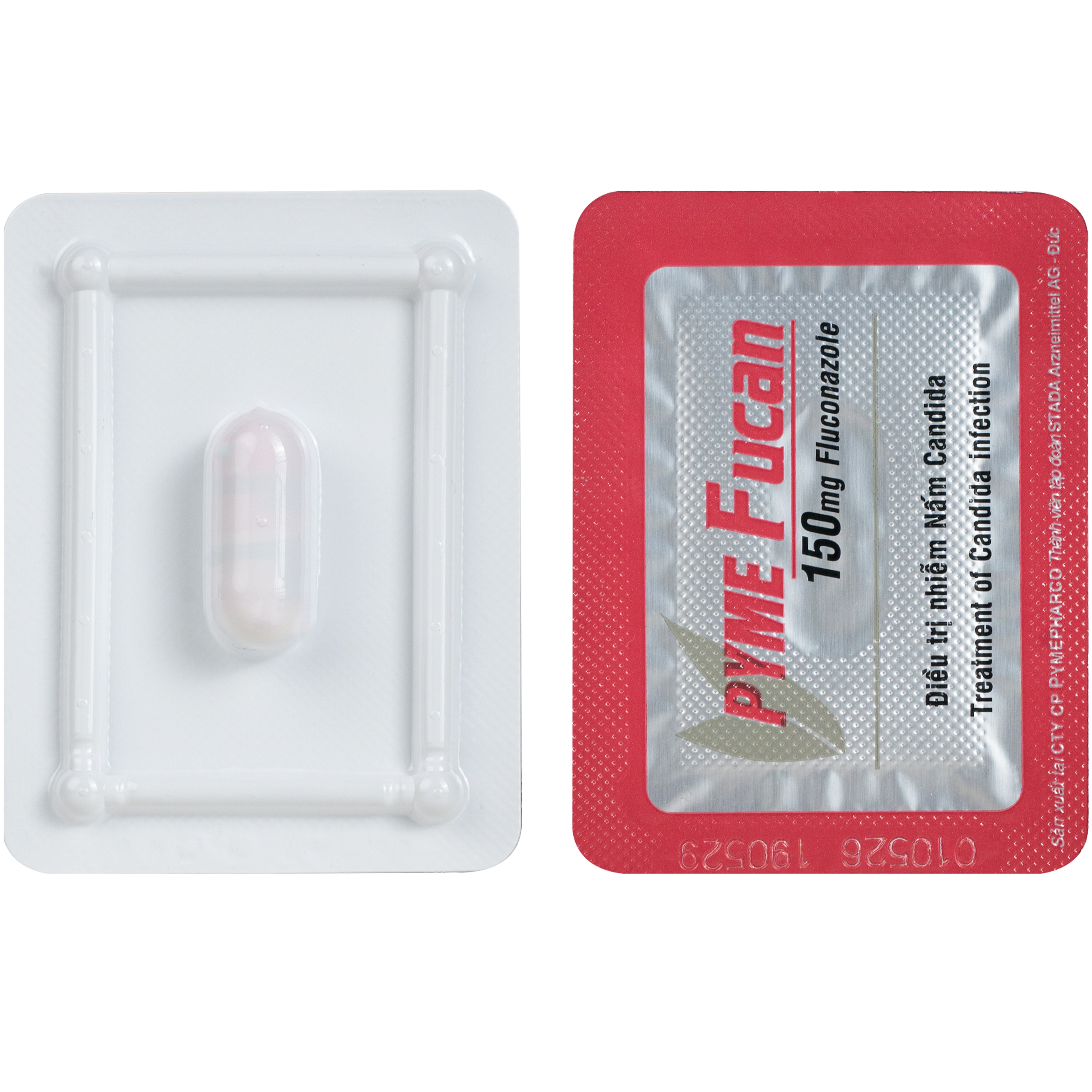 Hình ảnh Thuốc Pyme Fucan Pymepharco điều trị nhiễm nấm Candida (1 Vỉ x 1 viên)