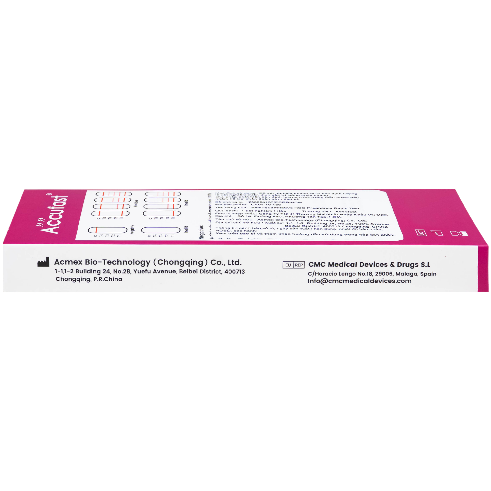 Hình ảnh Que thử thai hcg giúp xác định tuần tuổi thai kỳ Accufast (1 kít)