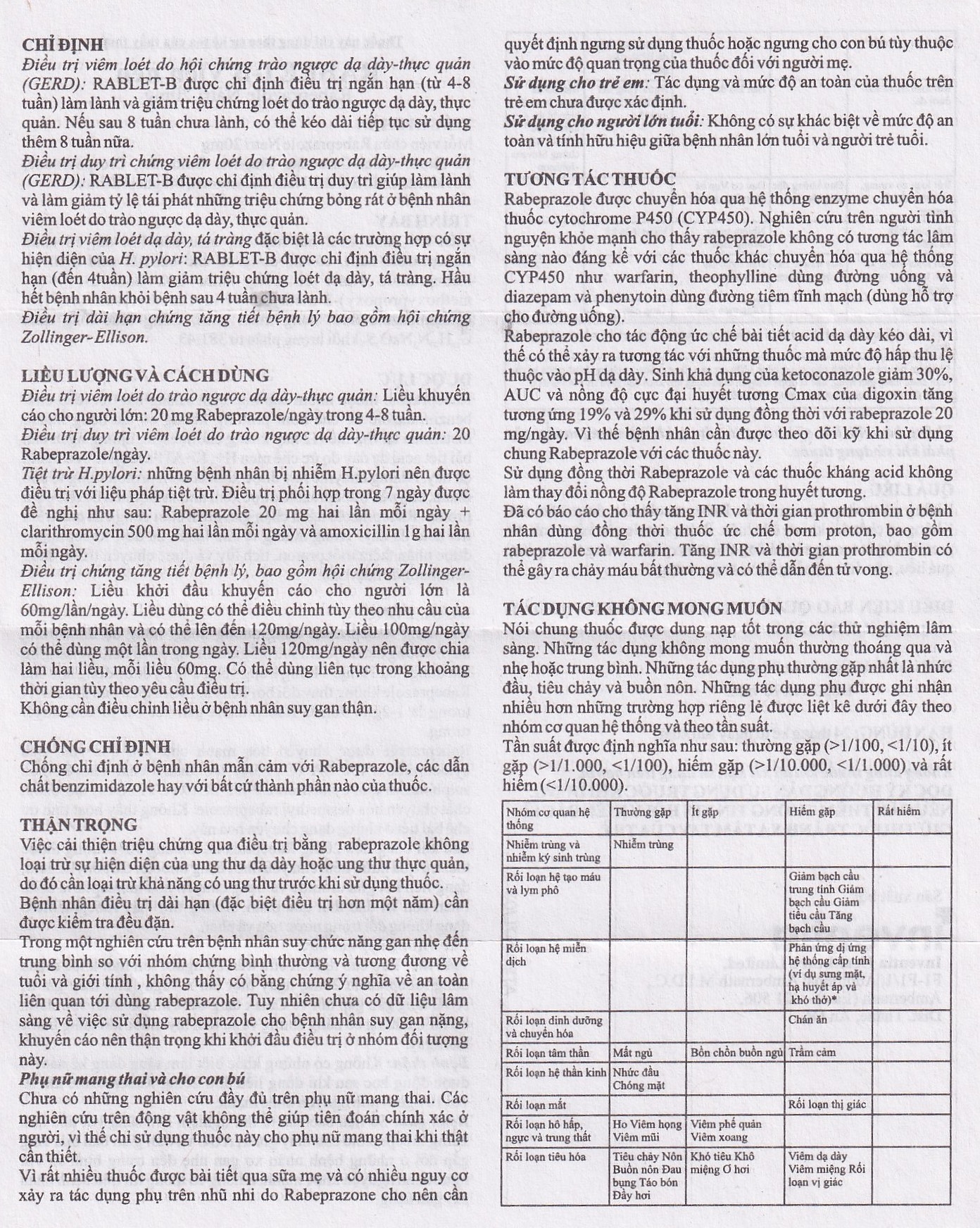 Hình ảnh Thuốc Rablet-B Inventia điều trị loét do hội chứng trào ngược dạ dày, thực quản (3 vỉ x 10 viên)