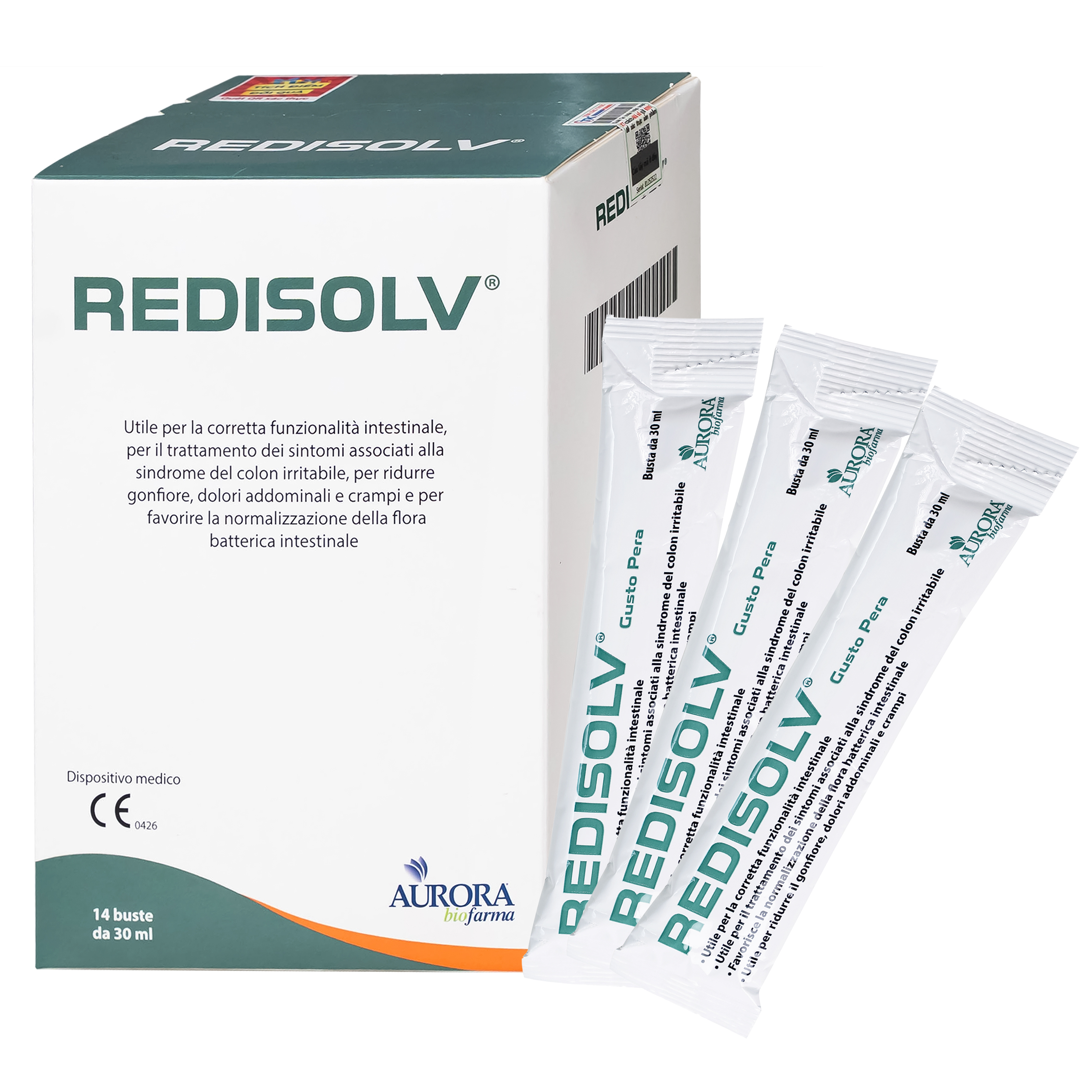 Hình ảnh Gel Redisolv Aurora điều trị hội chứng ruột kích thích (IBS) (14 gói) giảm ngay triệu chứng tiêu chảy, đầy hơi, chướng bụng, rối loạn phân