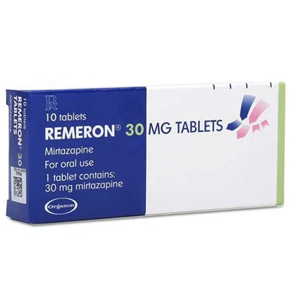 Hình ảnh Thuốc Remeron 30mg Tablets Organon điều trị các đợt của trầm cảm nặng (3 vỉ x 10 viên)