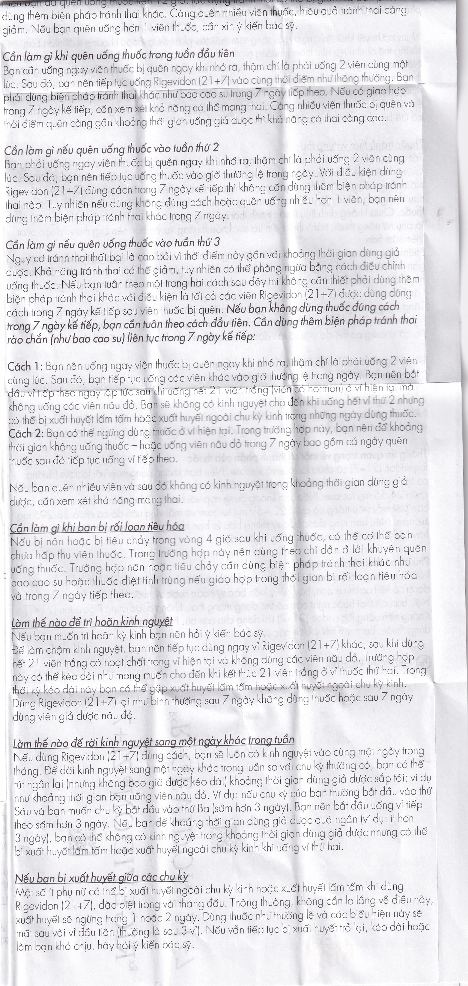 Hình ảnh Thuốc Rigevidon 21+7 Gedeon dùng cho tránh thai (3 vỉ x 28 viên)