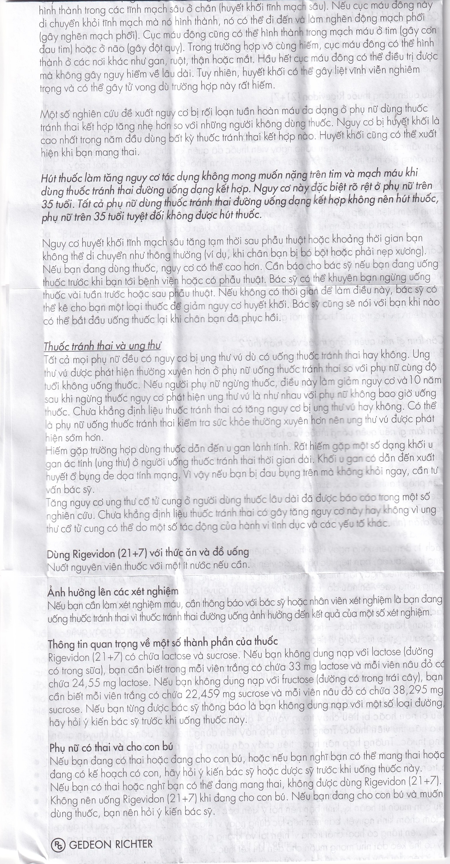 Hình ảnh Thuốc Rigevidon 21+7 Gedeon dùng cho tránh thai (3 vỉ x 28 viên)