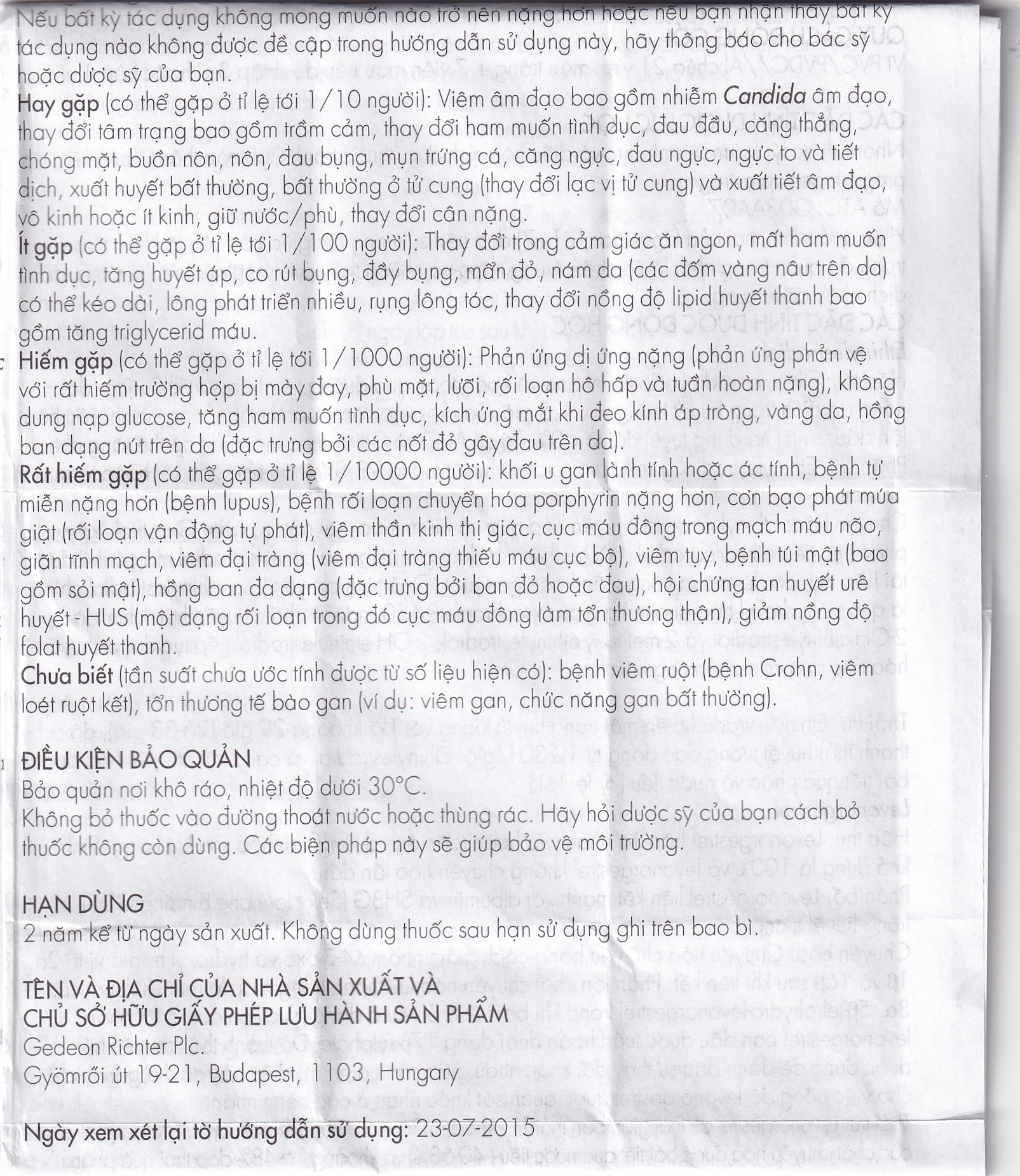 Hình ảnh Thuốc Rigevidon 21+7 Gedeon dùng cho tránh thai (3 vỉ x 28 viên)