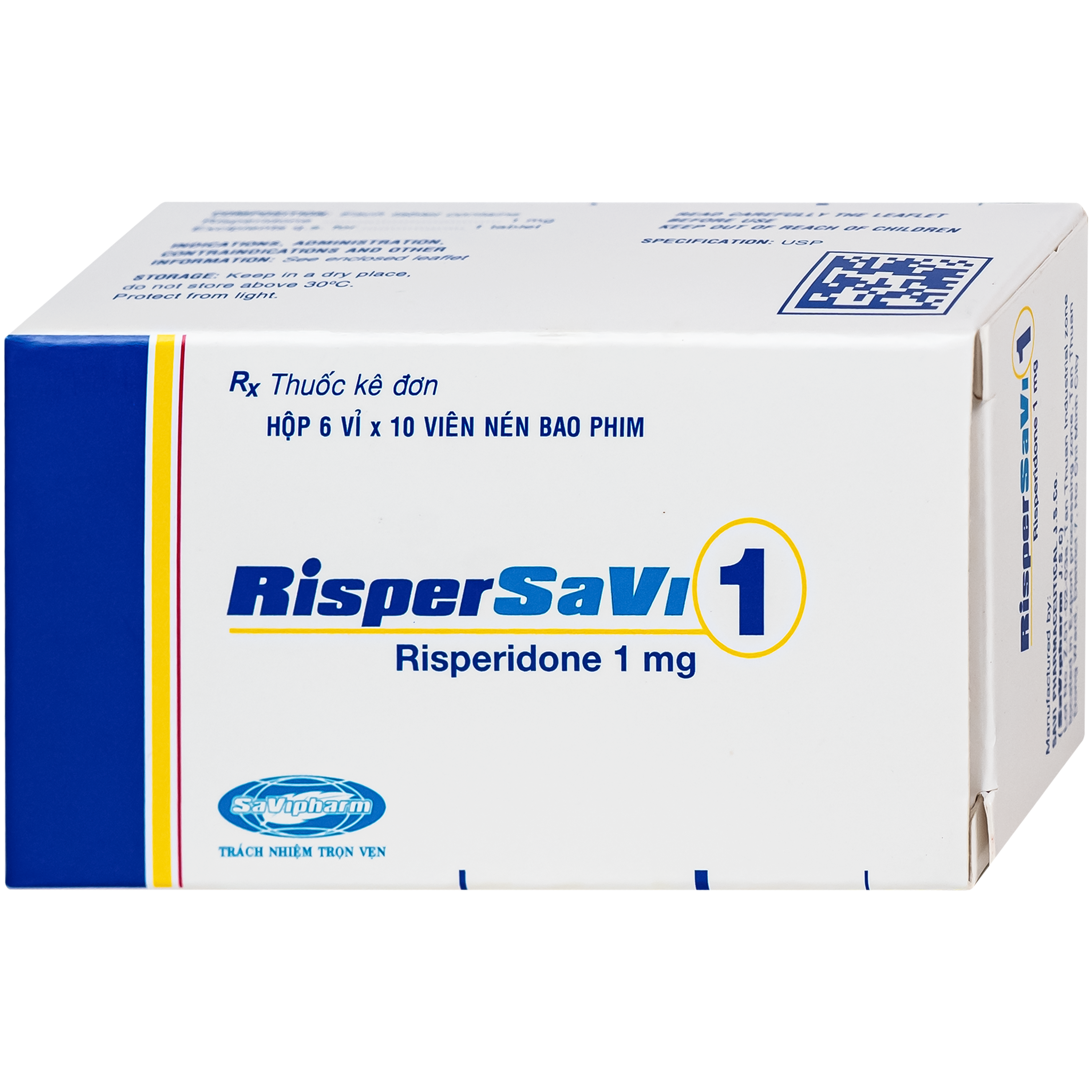 Hình ảnh Thuốc Rispersavi 1mg Savi điều trị bệnh tâm thần phân liệt (6 vỉ x 10 viên)
