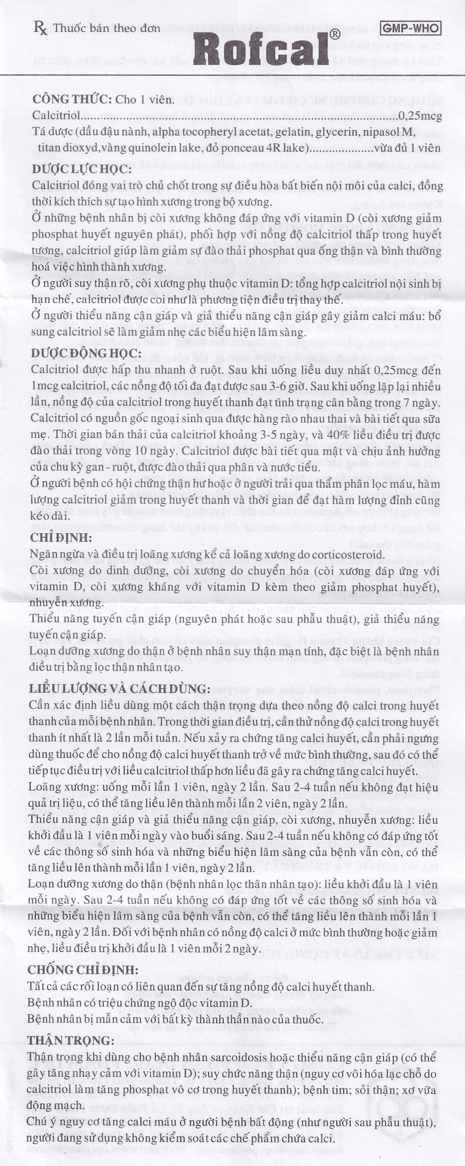 Hình ảnh Thuốc Rofcal OPC ngăn ngừa và điều trị loãng xương (3 vỉ x 10 viên)