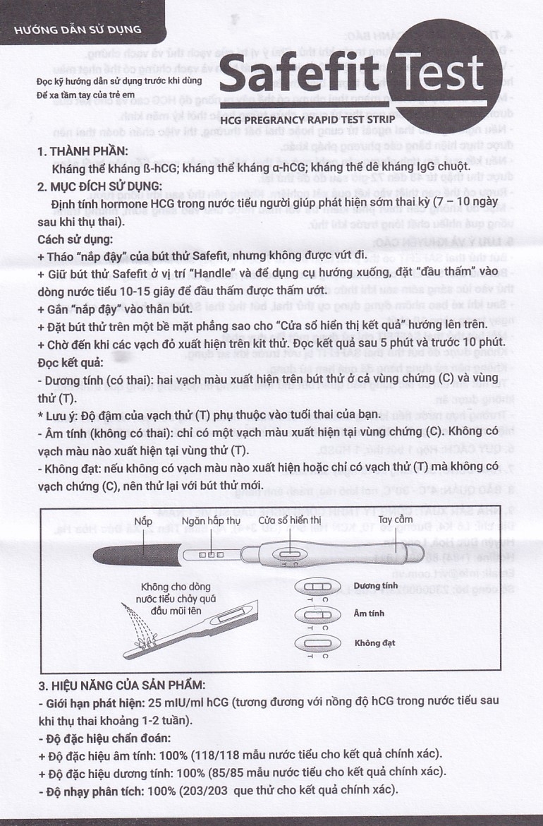 Hình ảnh Bút thử thai nhanh Safefit cho kết quả nhanh với độ chính xác cao
