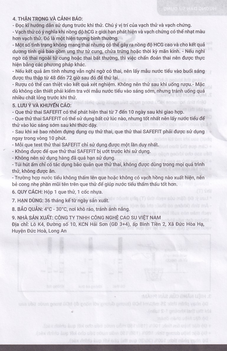 Hình ảnh Que thử thai nhanh Safefit Test (Hộp 1 que x 1 cốc nhựa)