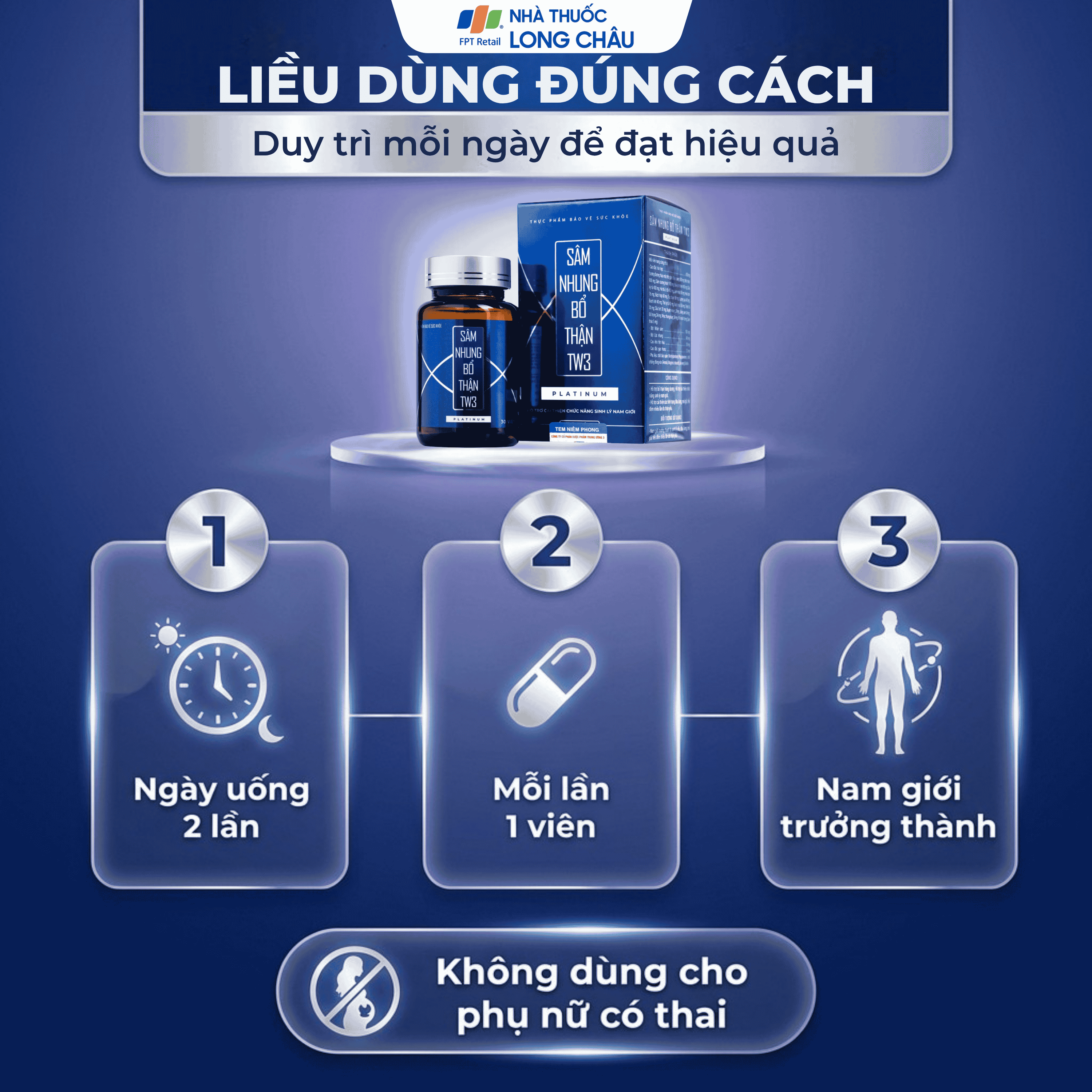 Hình ảnh Viên uống bổ Thận tráng dương TW3 Platinum (30 viên)