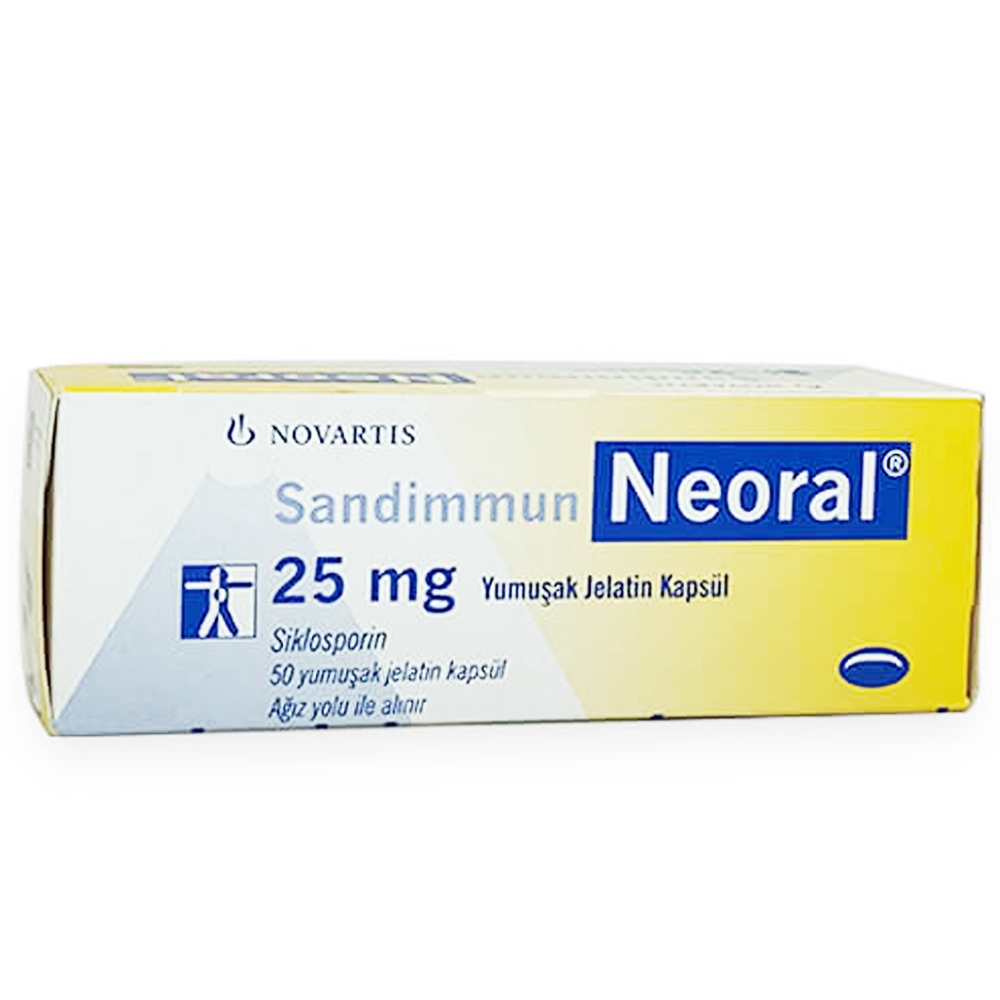 Hình ảnh Thuốc Sandimmun Neoral 25mg ức chế miễn dịch, chống đào thải sau ghép tạng (10 vỉ x 5 viên)