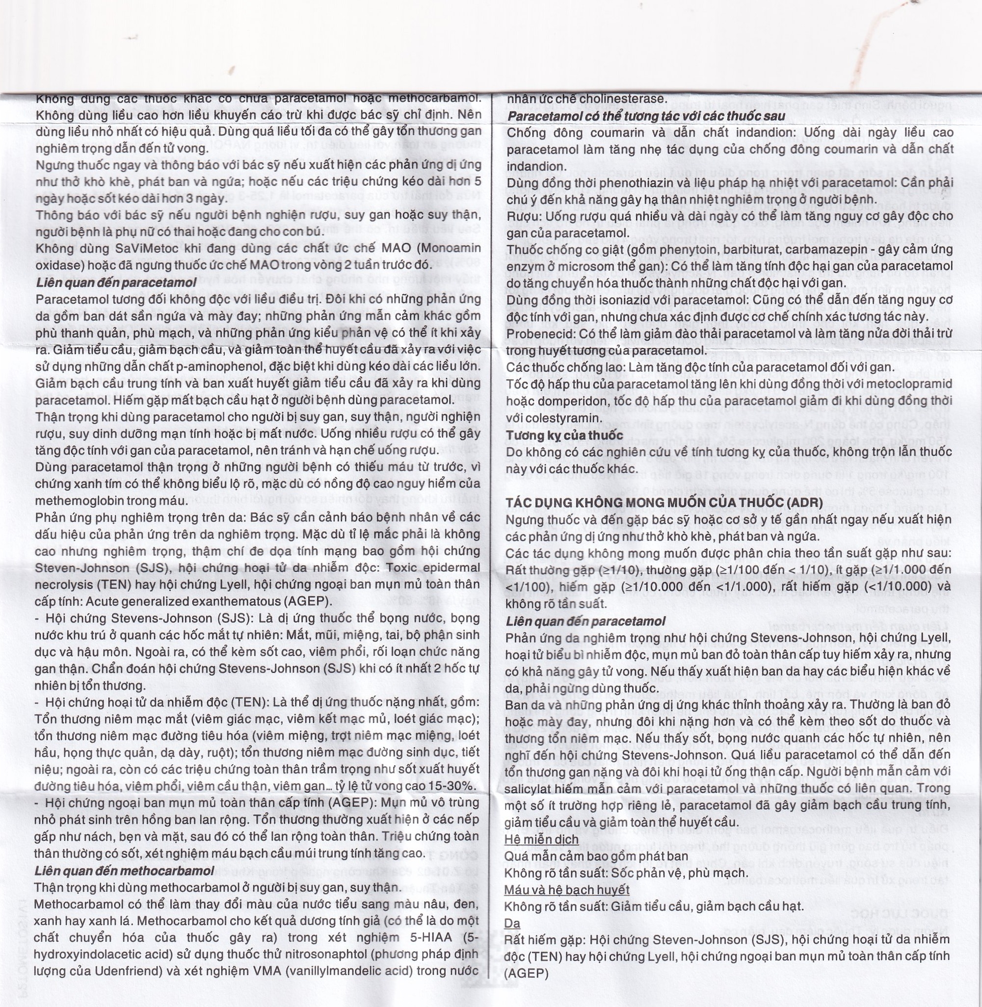 Hình ảnh Thuốc SaViMetoc giảm đau do co thắt cơ (3 vỉ x 10 viên)