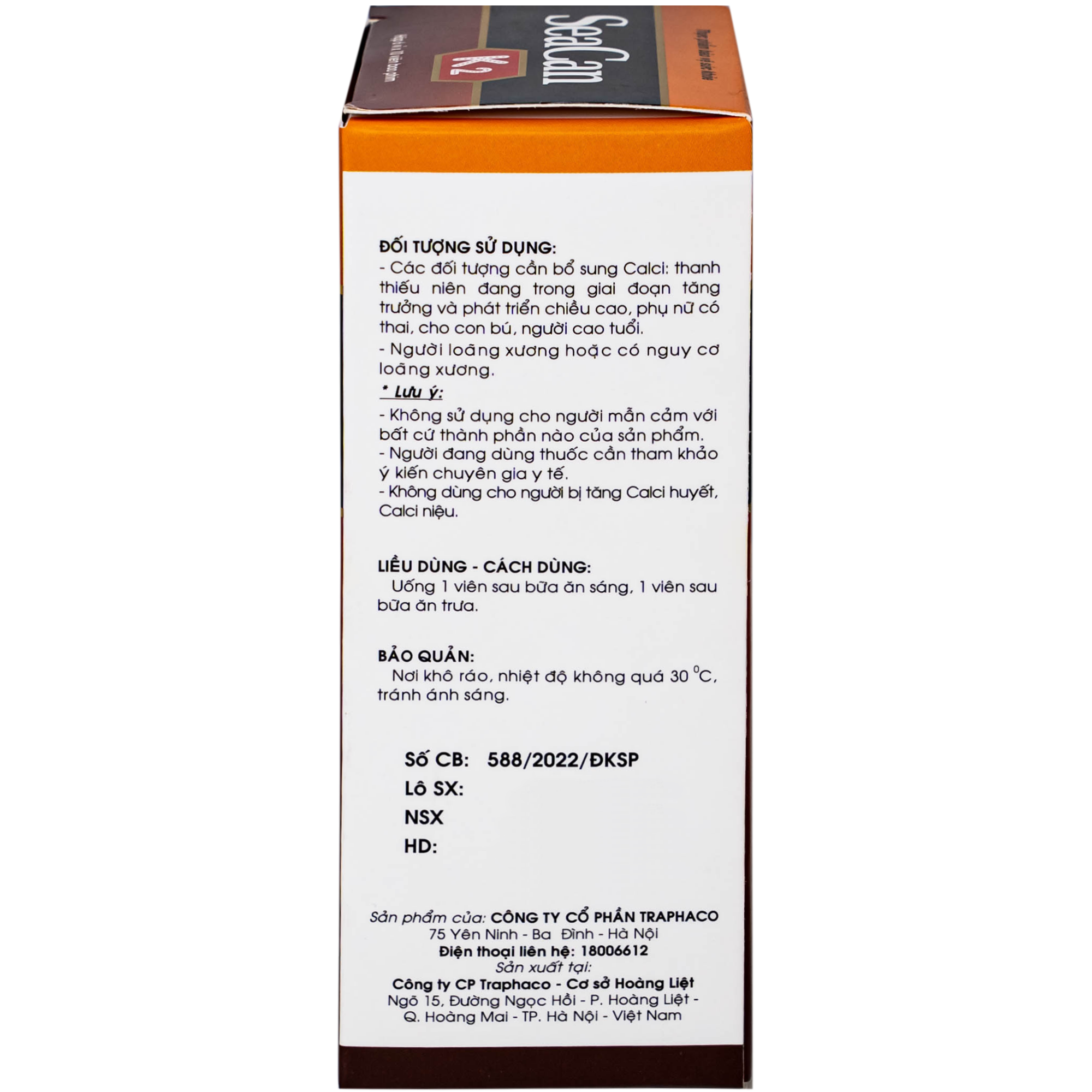 Hình ảnh Viên uống giúp xương, răng chắc khỏe Seacan K2 Traphaco (6 vỉ x 10 viên)