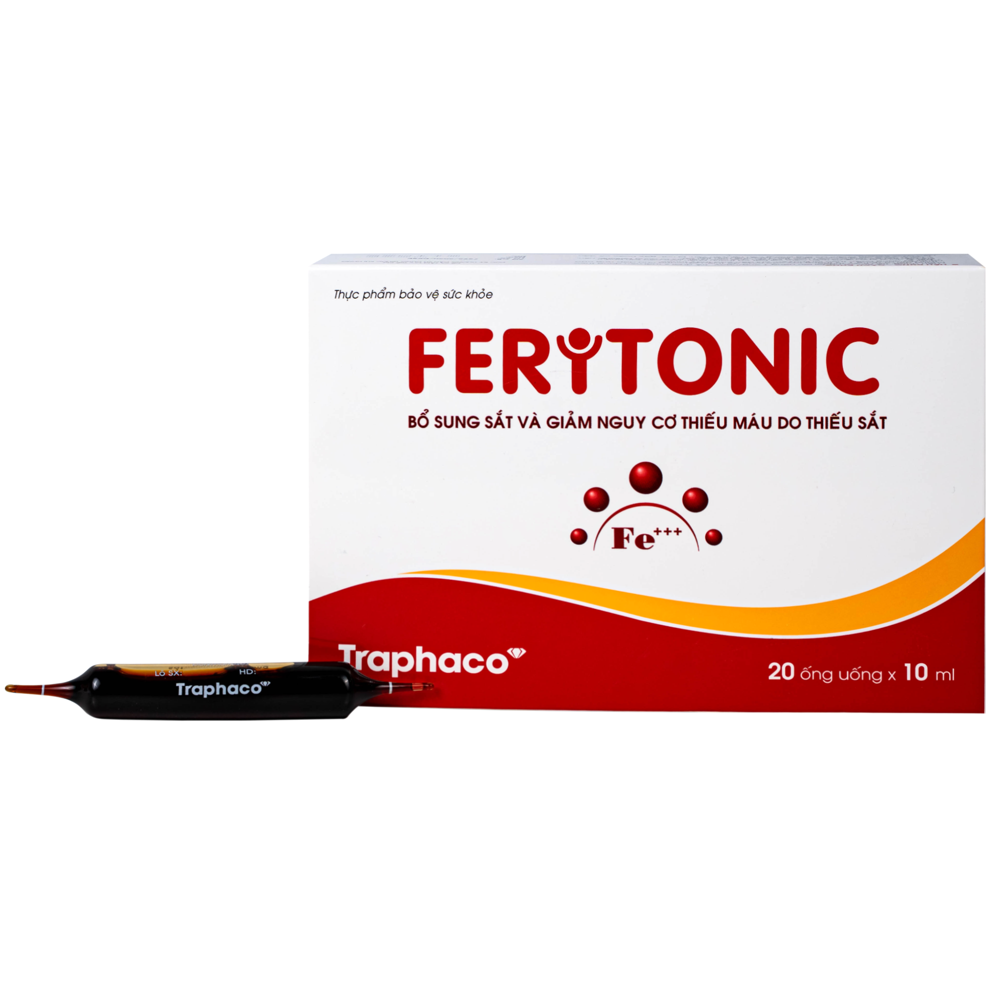 Hình ảnh Siro bổ sung sắt Feritonic 40mg Traphaco (2 vỉ x 10 ống)