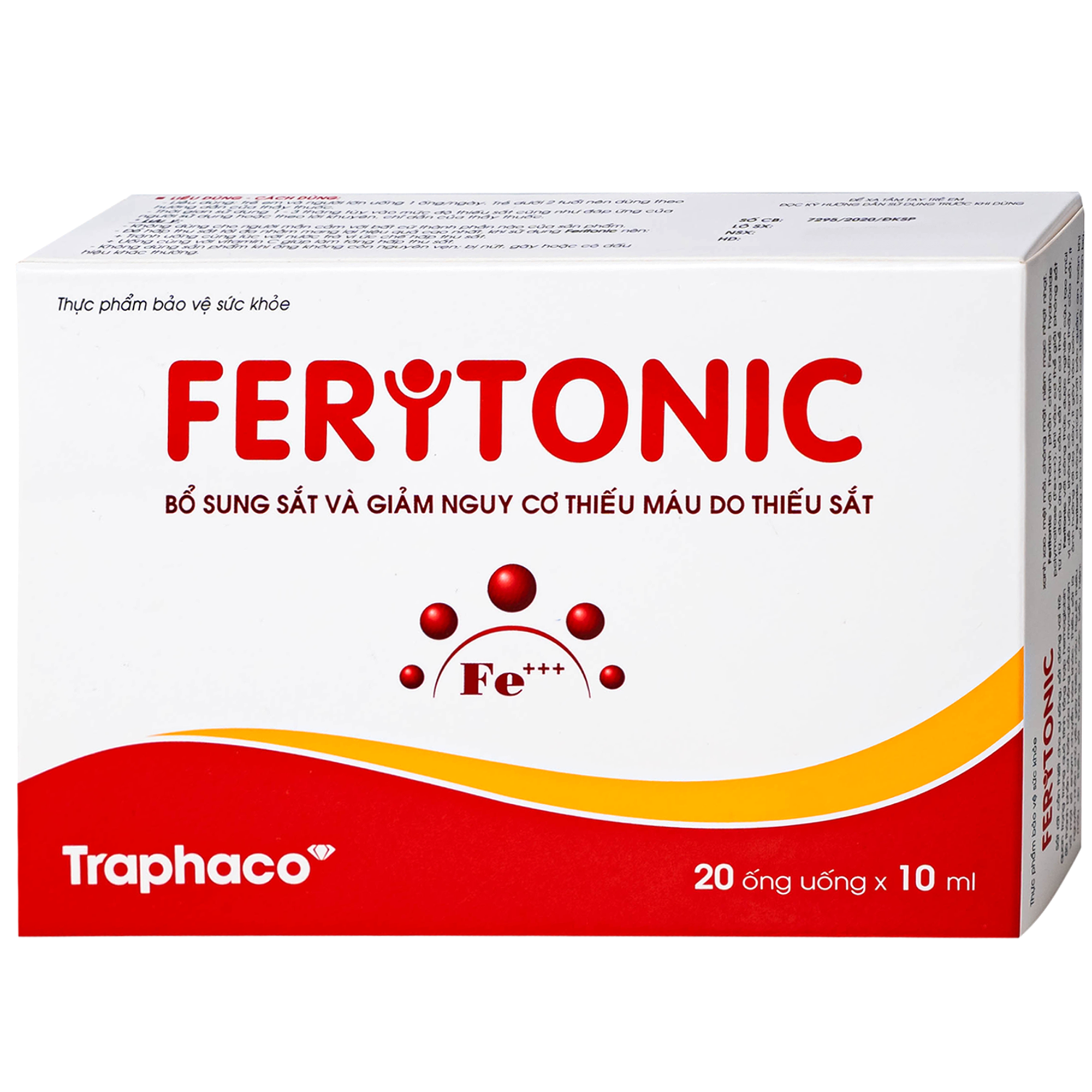 Hình ảnh Siro bổ sung sắt Feritonic 40mg Traphaco (2 vỉ x 10 ống)