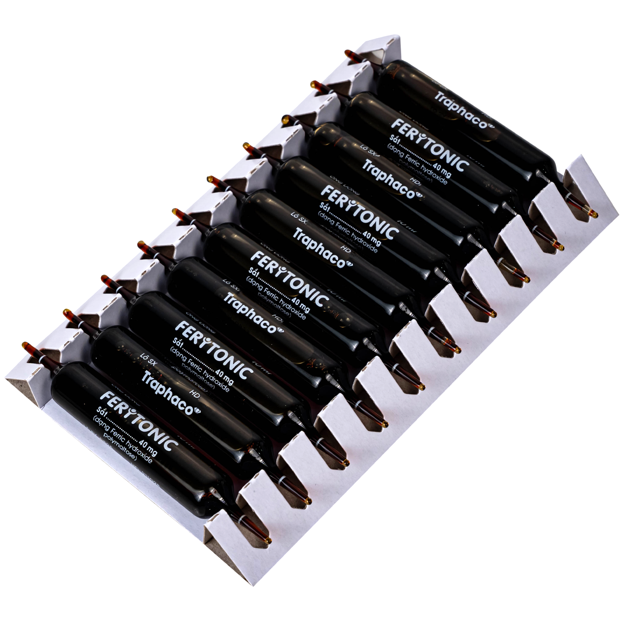 Hình ảnh Siro bổ sung sắt Feritonic 40mg Traphaco (2 vỉ x 10 ống)