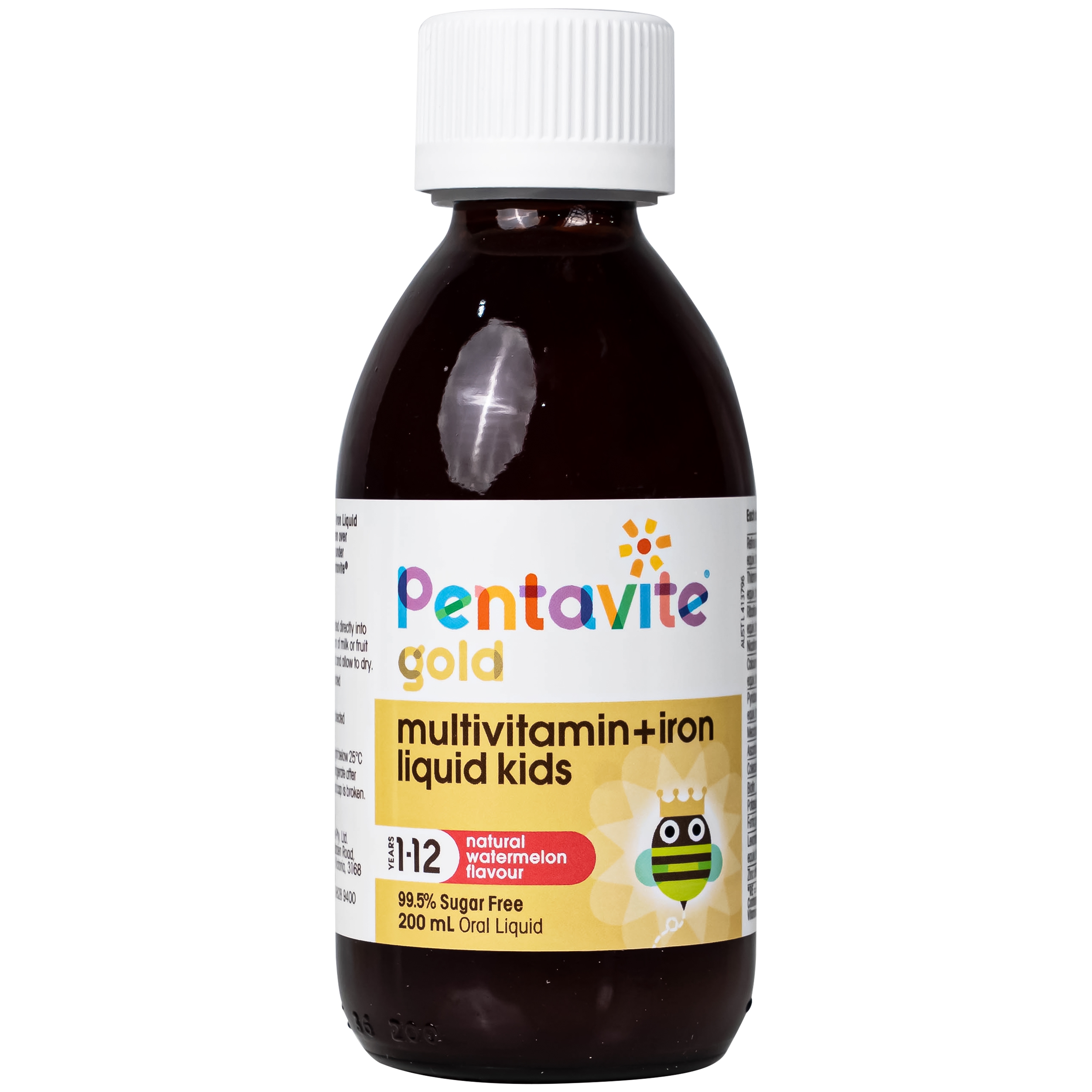 Hình ảnh Siro bổ sung vitamin, khoáng chất cho trẻ từ 1-12 tuổi Multivitamin + Iron liquids kids Pentavite (200ml)