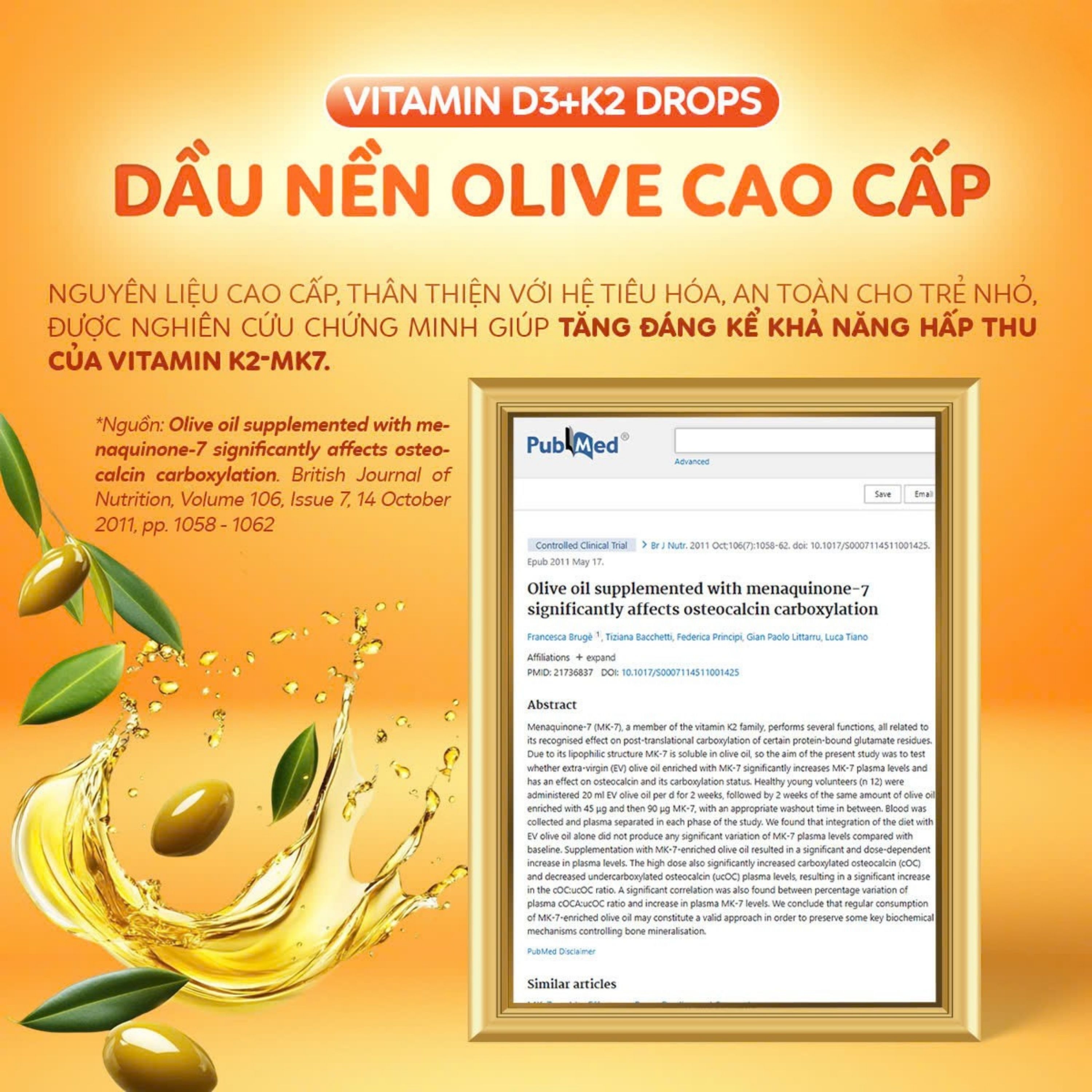 Hình ảnh Siro hỗ trợ hấp thu canxi, giúp xương, răng chắc khỏe Nature's Way Kids Smart Drops Vitamin D3+K2 (Hộp 11ml)