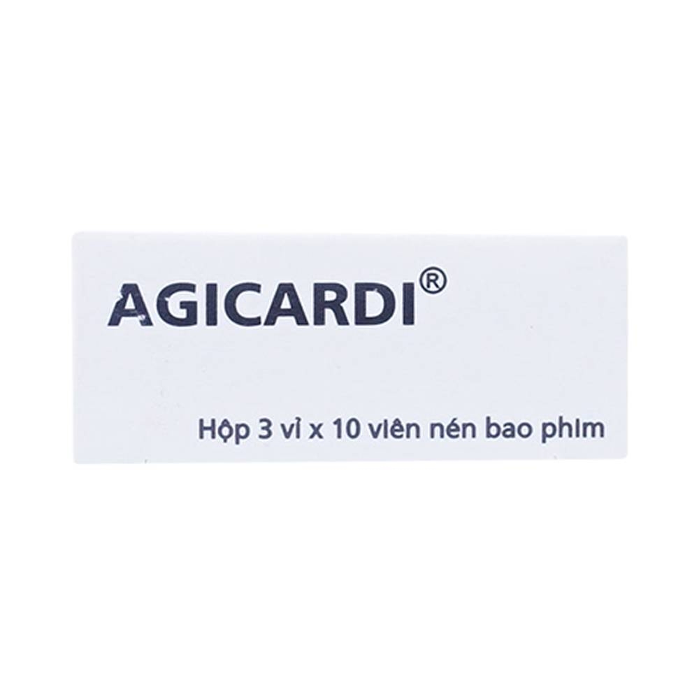 Hình ảnh Thuốc Agicardi 5mg Agimexpharm điều trị tăng huyết áp, đau thắt ngực (3 vỉ x 10 viên)