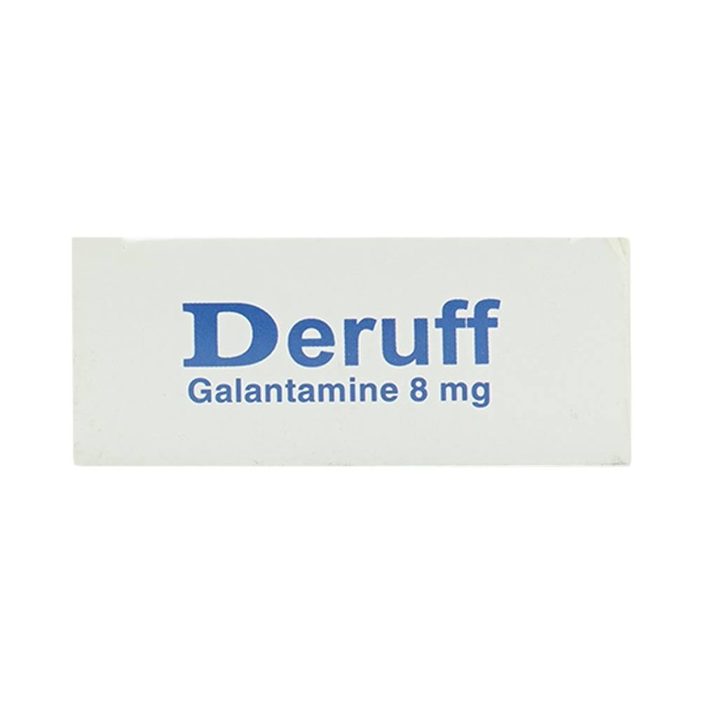 Hình ảnh Thuốc Deruff 8mg Davipharm điều trị chứng sa sút trí tuệ từ nhẹ đến trung bình (4 vỉ x 7 viên)