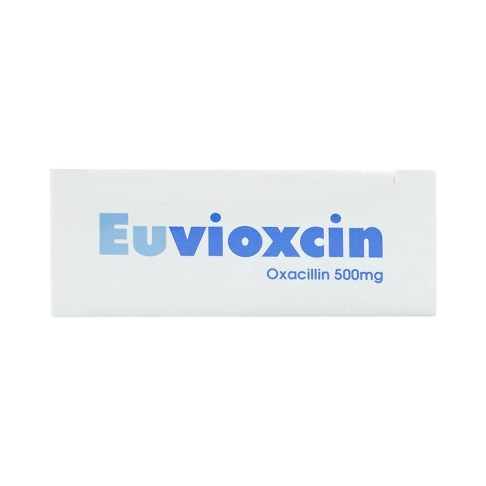 Hình ảnh Thuốc Euvioxcin 500mg Hà Tây điều trị nhiễm khuẩn đường hô hấp (2 vỉ x 10 viên)