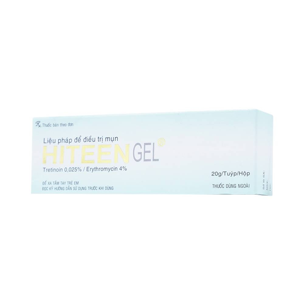 Hình ảnh Gel bôi da Hiteen Phil điều trị mụn trứng cá dạng vi u nang hoặc kèm viêm, mụn trứng cá mủ sần (20g)