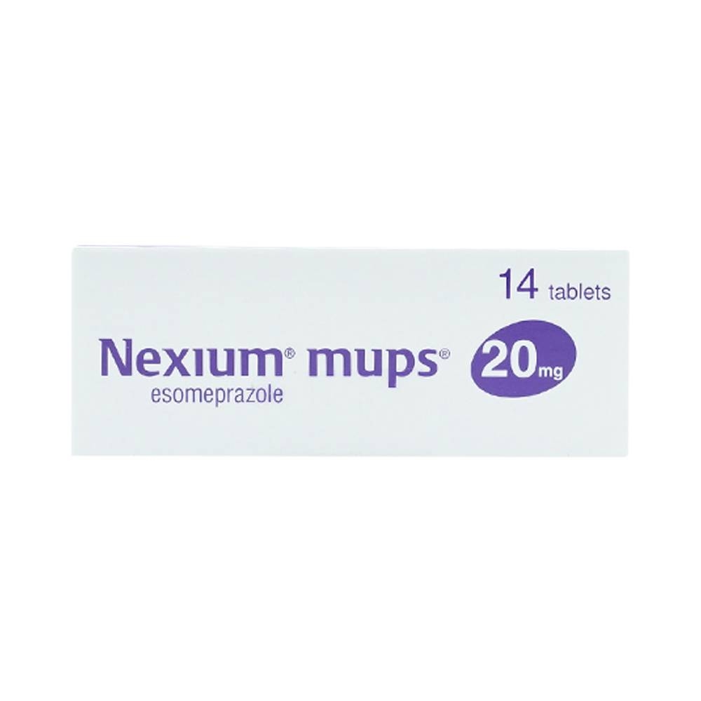 Hình ảnh Viên nén Nexium Mups 20mg AstraZeneca điều trị trào ngược dạ dày - thực quản, loét dạ dày (2 vỉ x 7 viên)