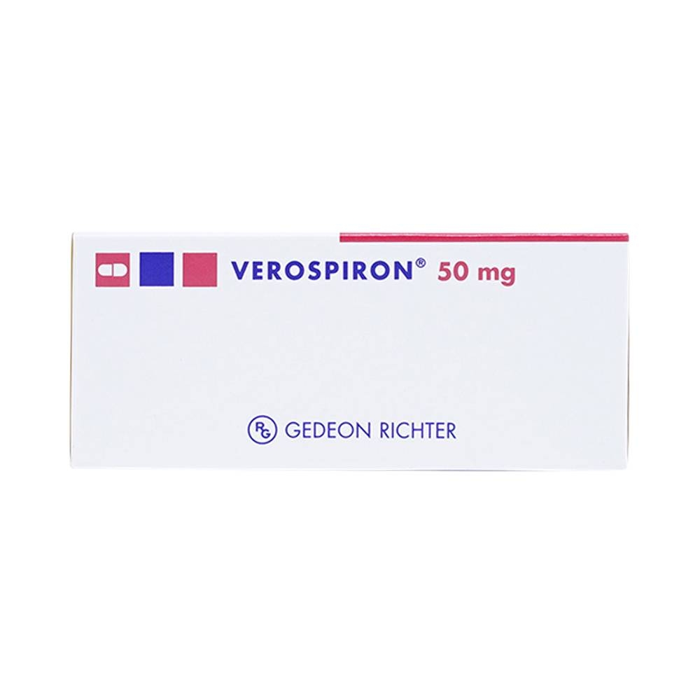 Hình ảnh Thuốc Verospiron 50mg Gedeon điều trị tăng huyết áp (3 vỉ x 10 viên)