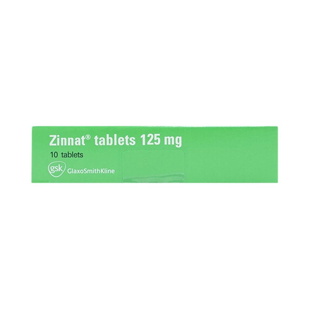 Hình ảnh Thuốc Zinnat tablets 125mg GSK điều trị các chứng nhiễm khuẩn (1 vỉ x 10 viên)