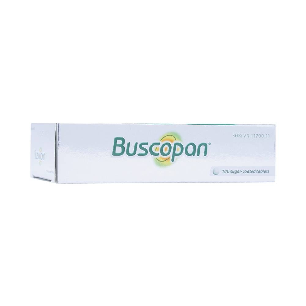 Hình ảnh Thuốc Buscopan Boehringer giảm co thắt cơ trơn đường sinh dục, tiết niệu, đường tiêu hóa (5 vỉ x 20 viên)