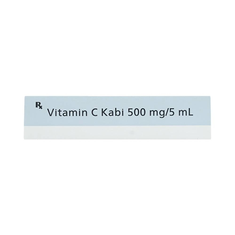 Hình ảnh Thuốc tiêm Vitamin C Kabi 500mg/5ml phòng và điều trị bệnh Scorbut (1 vỉ x 6 ống )