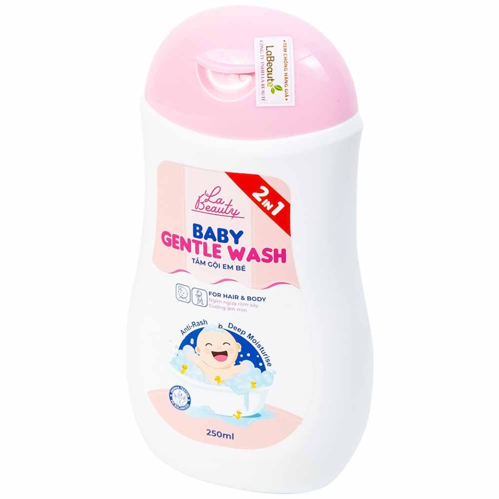Hình ảnh Sữa tắm gội Baby Gentle Wash La Beauty giảm và ngăn ngừa rôm sảy, hăm da ở trẻ (250ml)