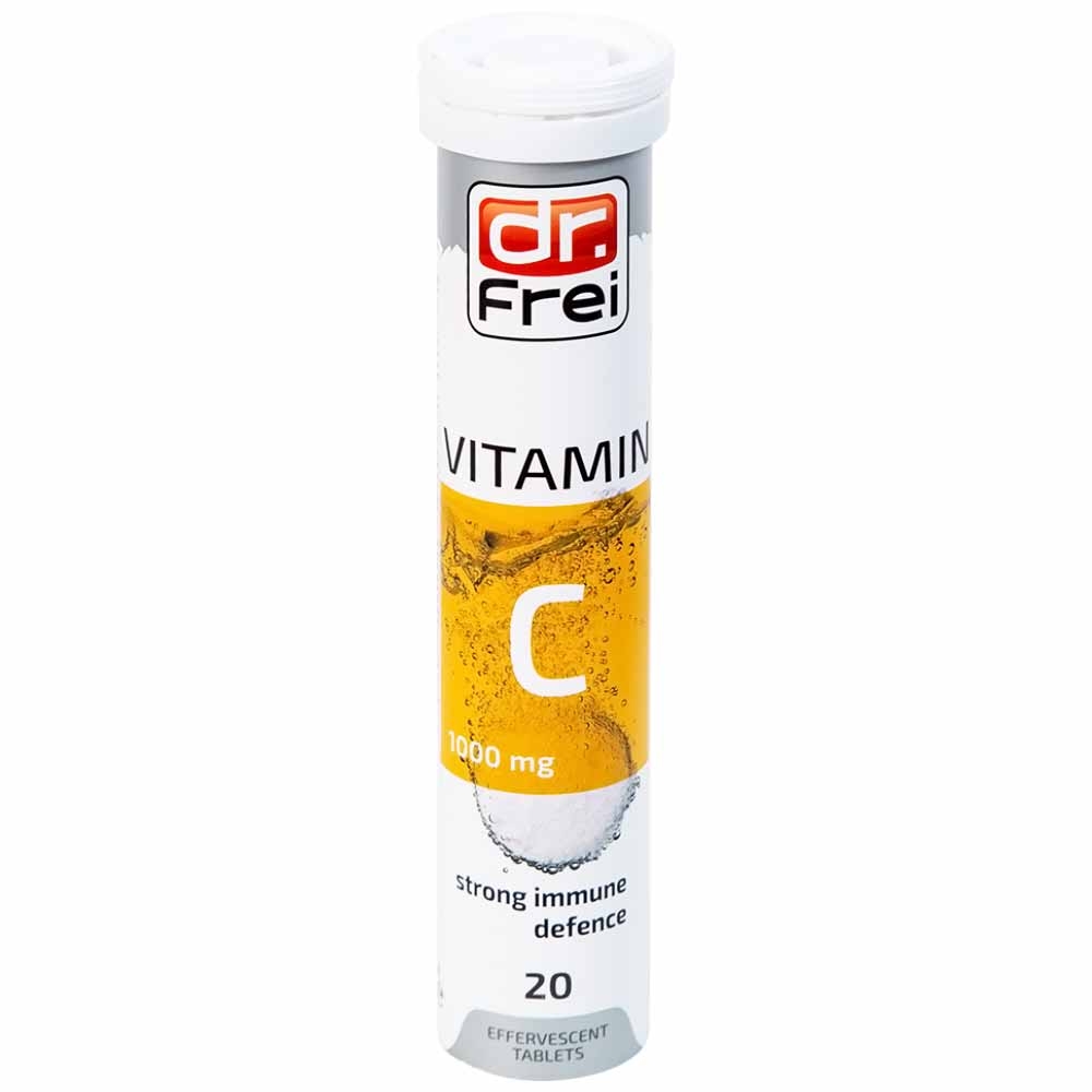 Hình ảnh Viên sủi Vitamin C 1000mg Dr. Frei tăng cường sức đề kháng cho cơ thể, hỗ trợ chống oxy hóa (20 viên)