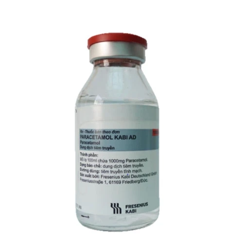 Hình ảnh Dung dịch tiêm truyền Paracetamol 1000mg Fresenius Kabi điều trị cơn đau vừa và nhẹ, các trạng thái sốt (100ml)