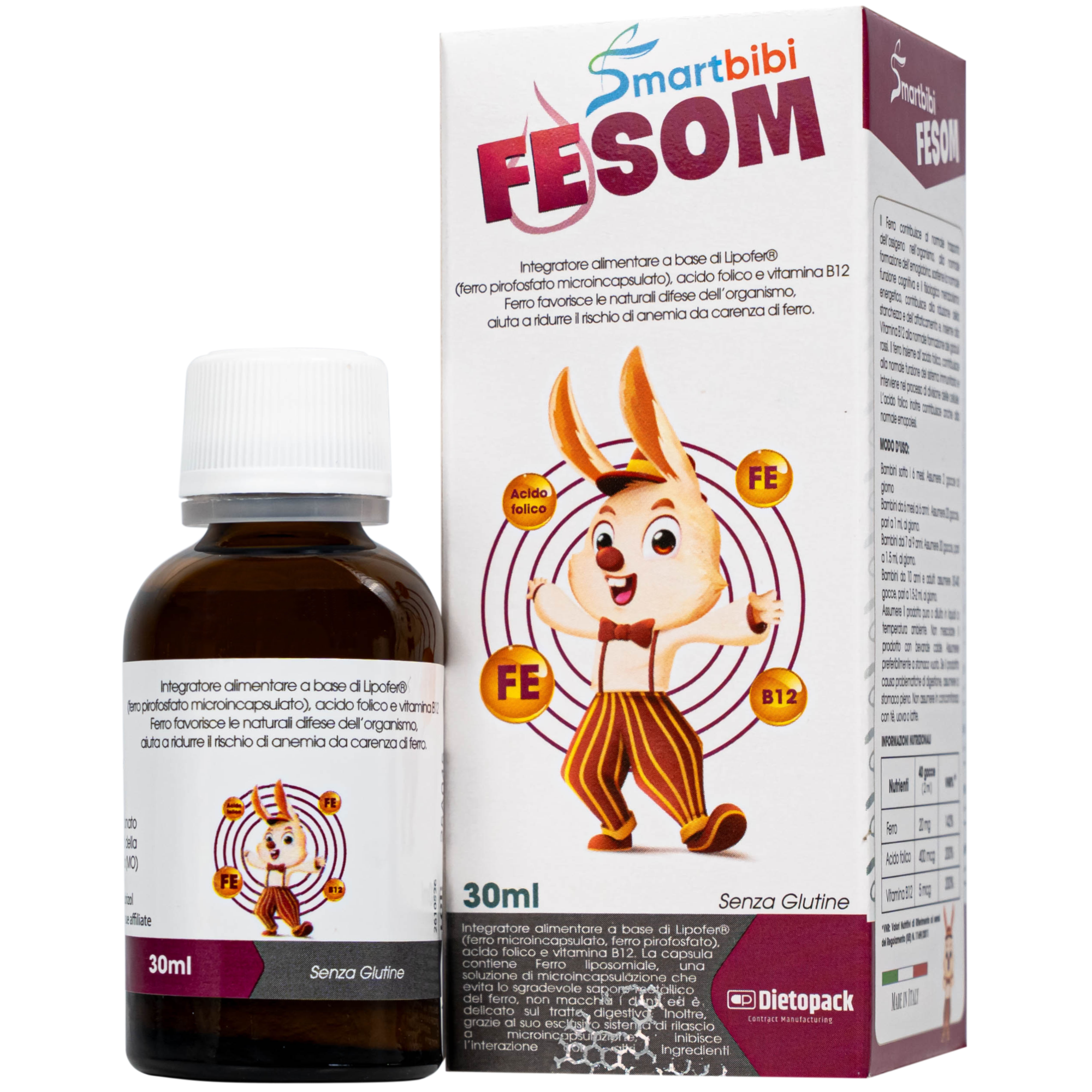 Hình ảnh Siro hỗ trợ tạo máu Smartbibi Fesom (30ml)