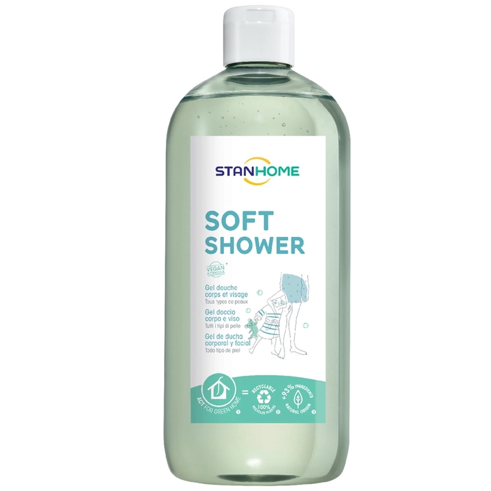 Hình ảnh Sữa tắm, rửa mặt không xà phòng Stanhome Soft Shower Gel 740ml dành cho da nhạy cảm
