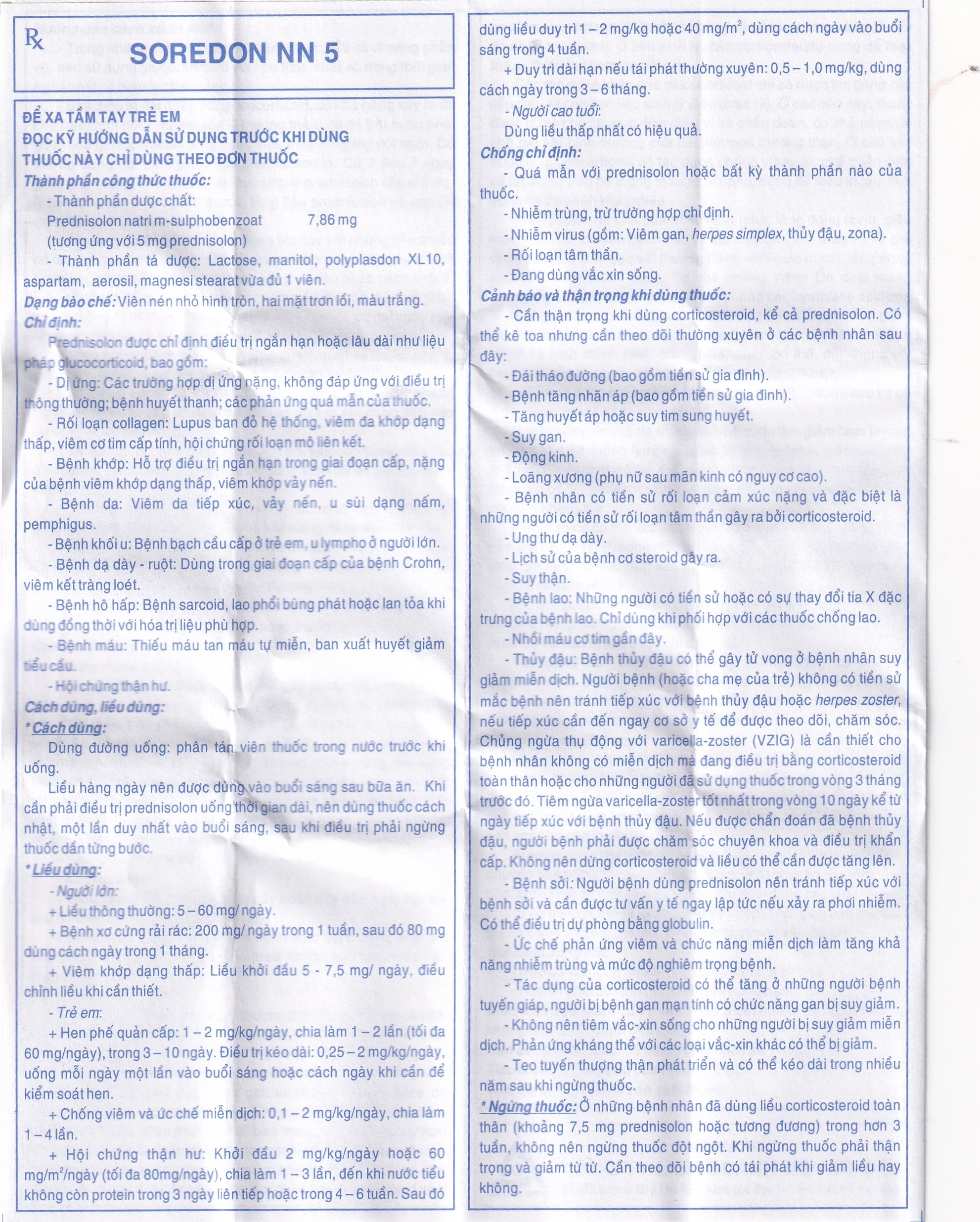 Hình ảnh Thuốc Soredon NN5 Meyer - BPC điều trị dị ứng, rối loạn collagen, bệnh khớp, bệnh da (3 vỉ x 10 viên)