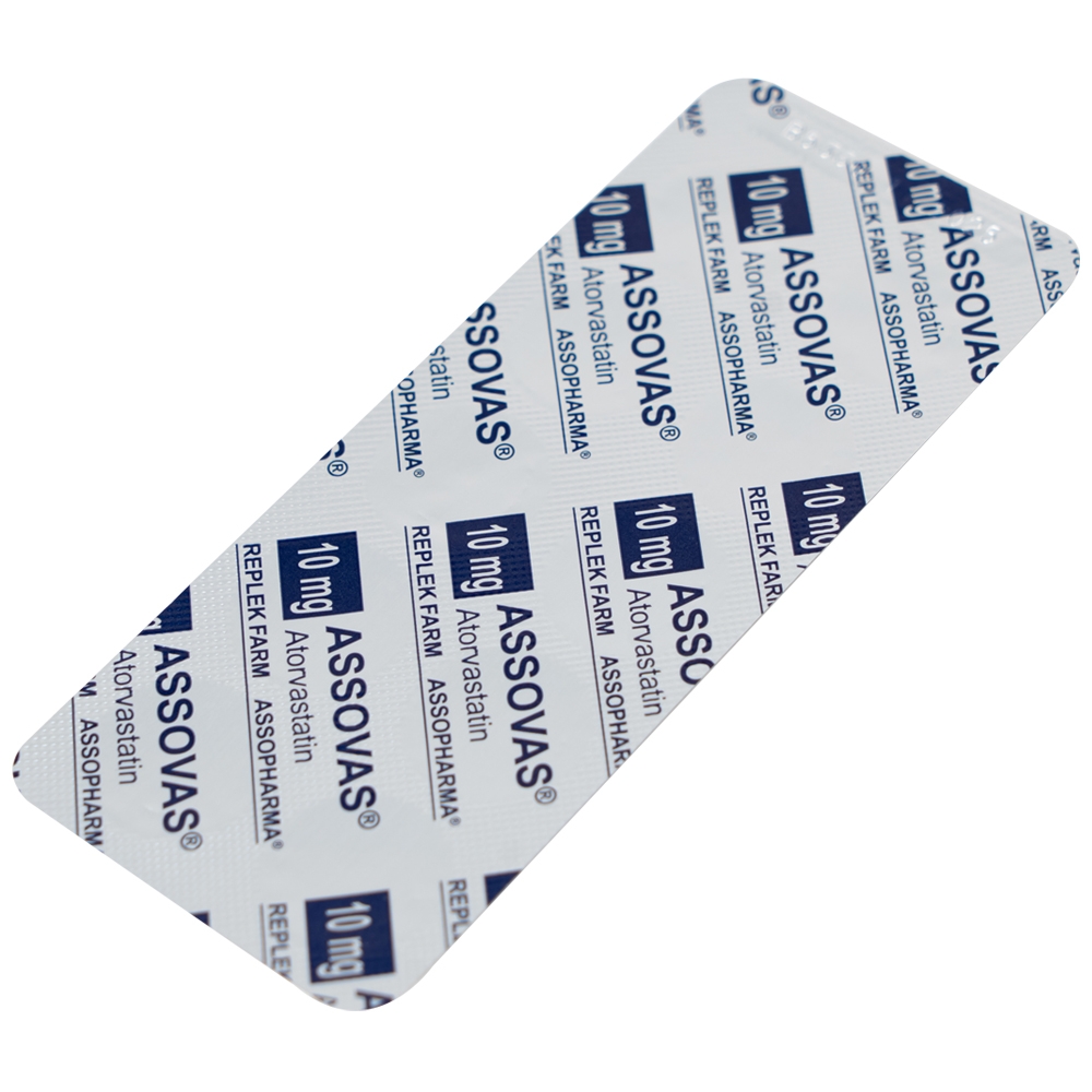 Hình ảnh Thuốc Assovas 10mg Assopharma điều trị tăng cholesterol máu nguyên phát (3 vỉ x 10 viên)