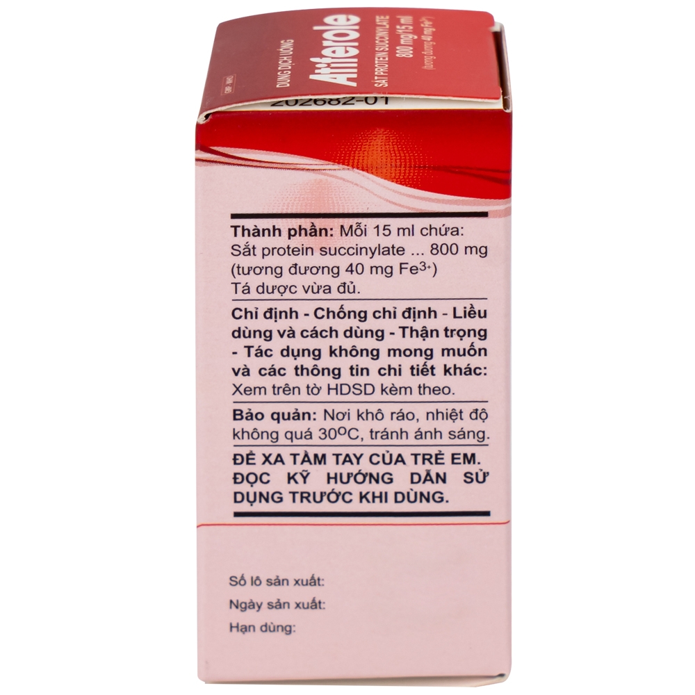 Hình ảnh Dung dịch uống Atiferole An Thiên điều trị thiếu sắt và thiếu máu do thiếu sắt (60ml)