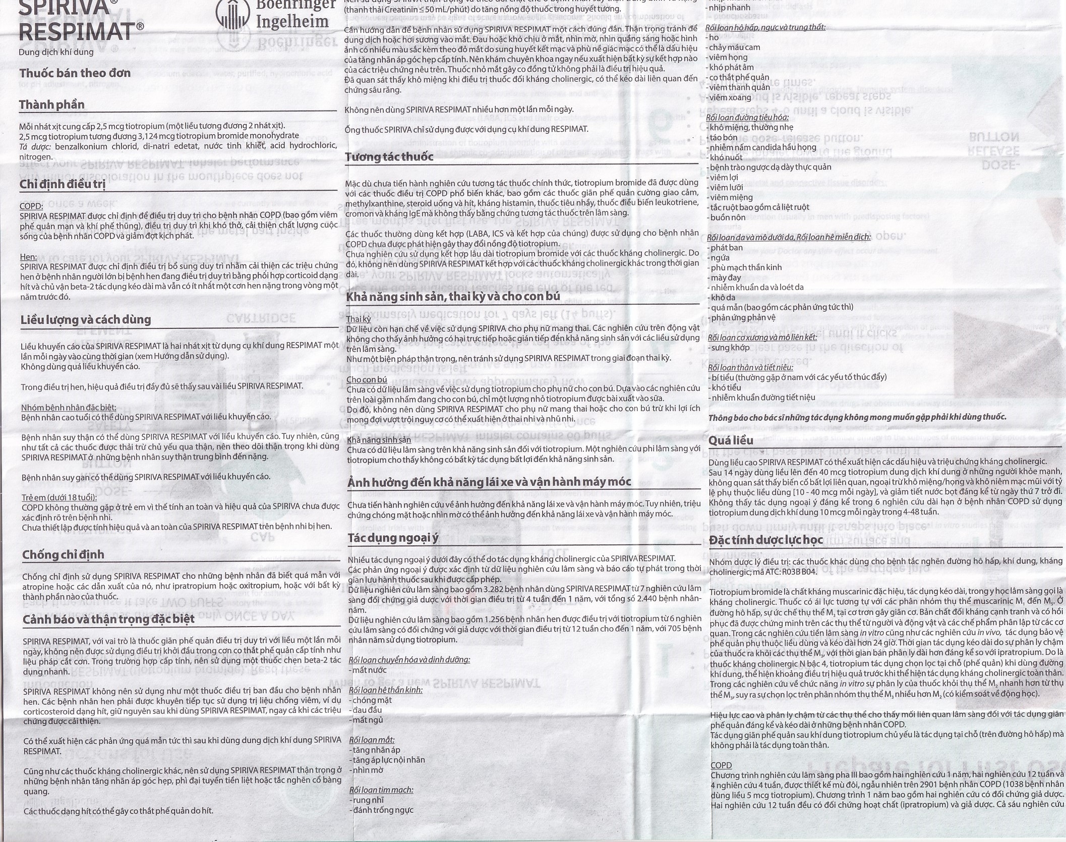 Hình ảnh Bình xịt Spiriva Respimat Boehringer điều trị viêm phế quản mạn (60 liều)