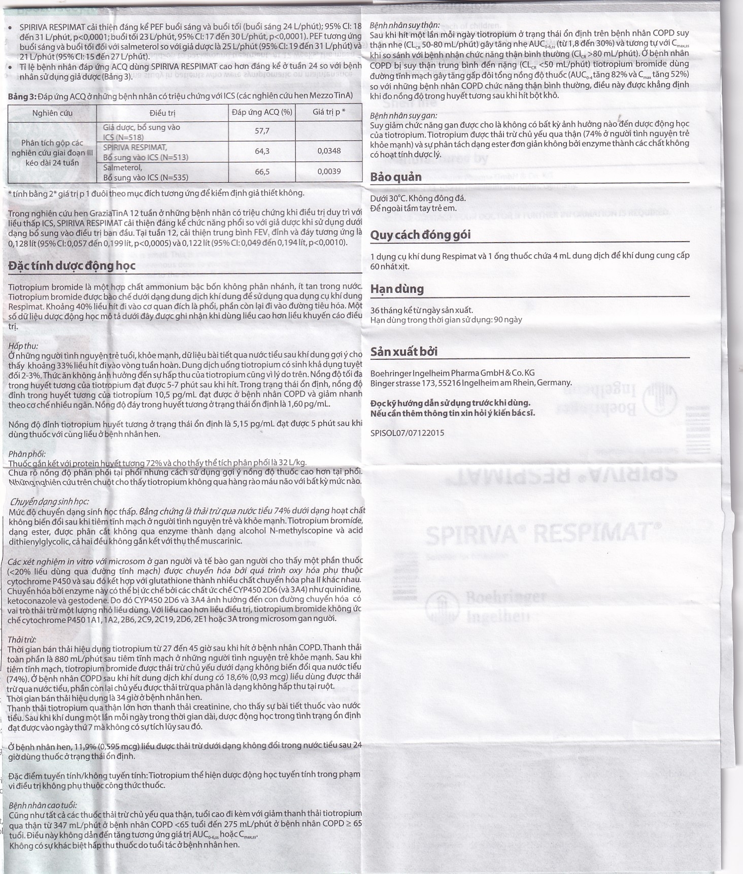 Hình ảnh Bình xịt Spiriva Respimat Boehringer điều trị viêm phế quản mạn (60 liều)