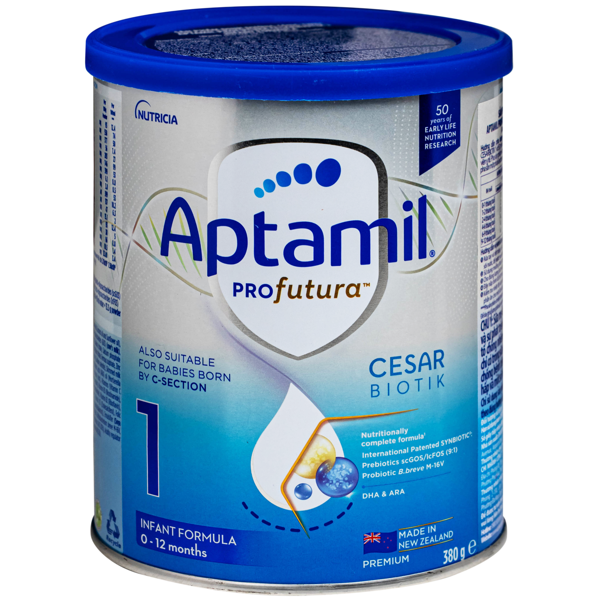Hình ảnh Sữa dinh dưỡng công thức cho trẻ 0-12 tháng tuổi Aptamil Profutura Cesarbiotik 1 Infant Formula Danone (380g)