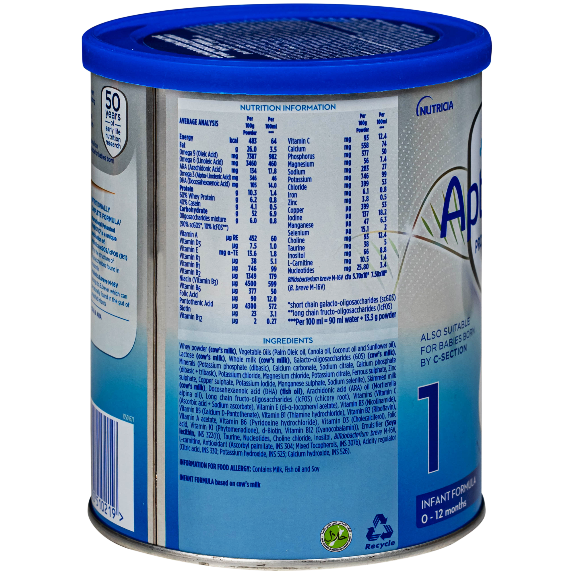 Hình ảnh Sữa dinh dưỡng công thức cho trẻ 0-12 tháng tuổi Aptamil Profutura Cesarbiotik 1 Infant Formula Danone (380g)
