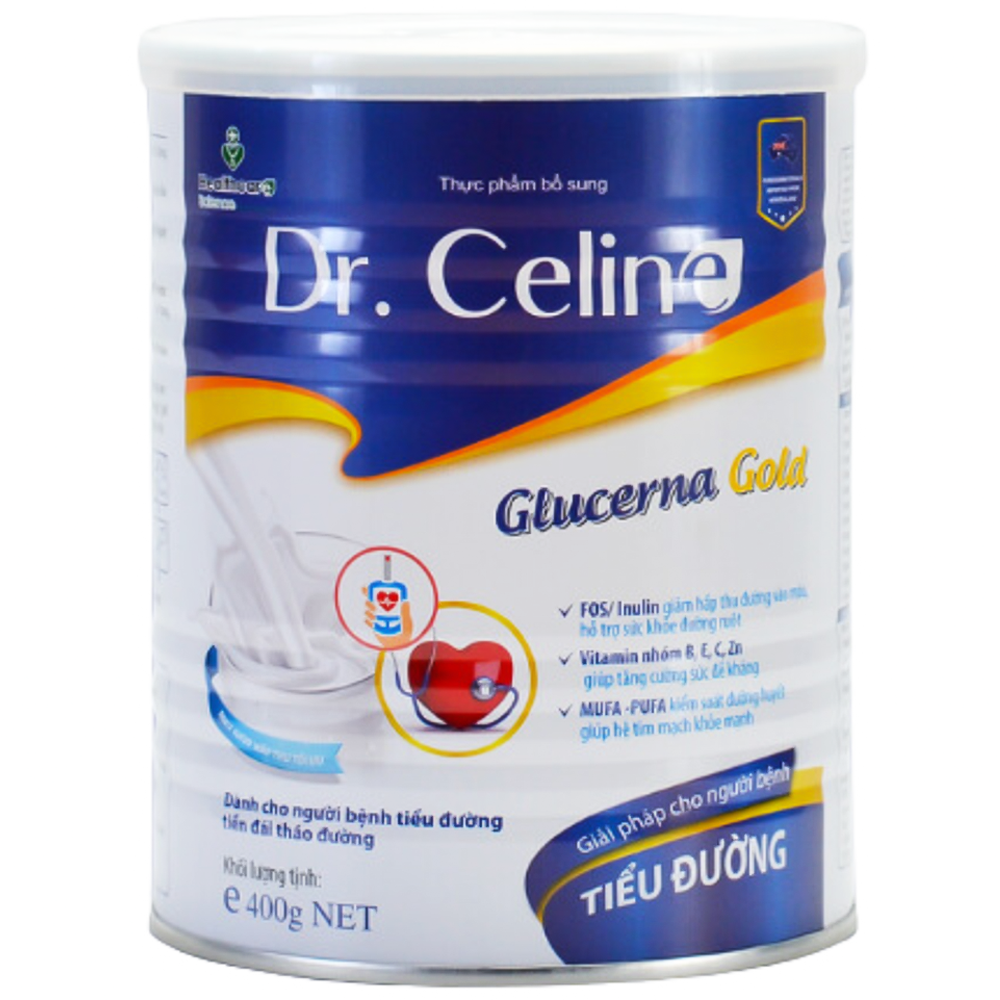 Hình ảnh Sữa dinh dưỡng Dr. Celine Glucerna Gold 400g Healthcare dùng cho bệnh tiểu đường, tiền đái tháo đường